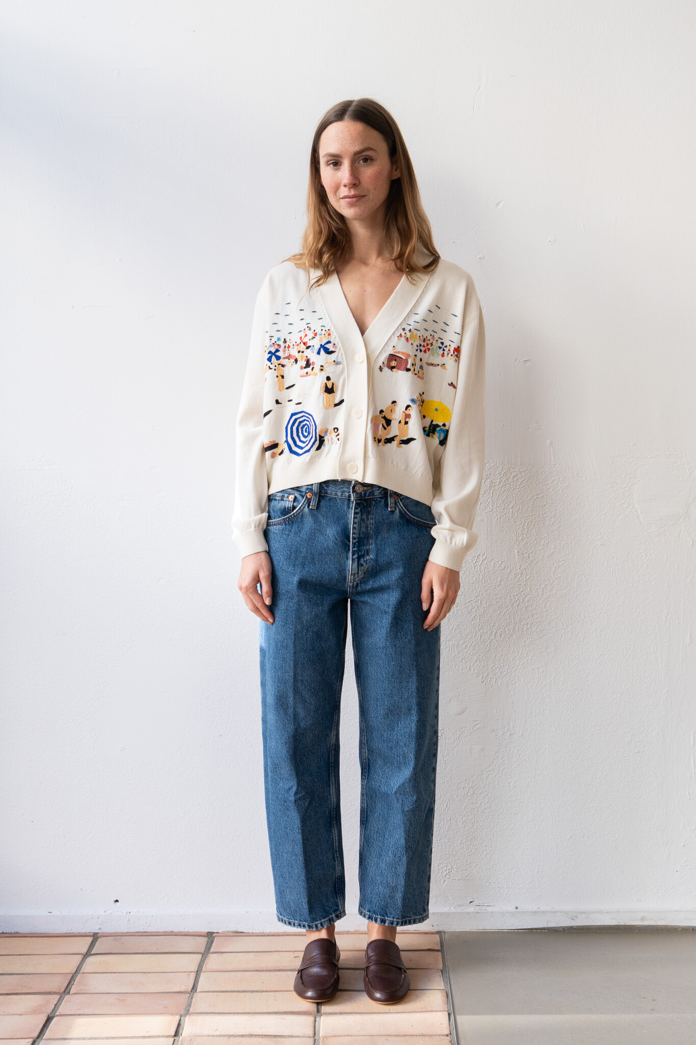 Yaya knitted Cardigan Natural