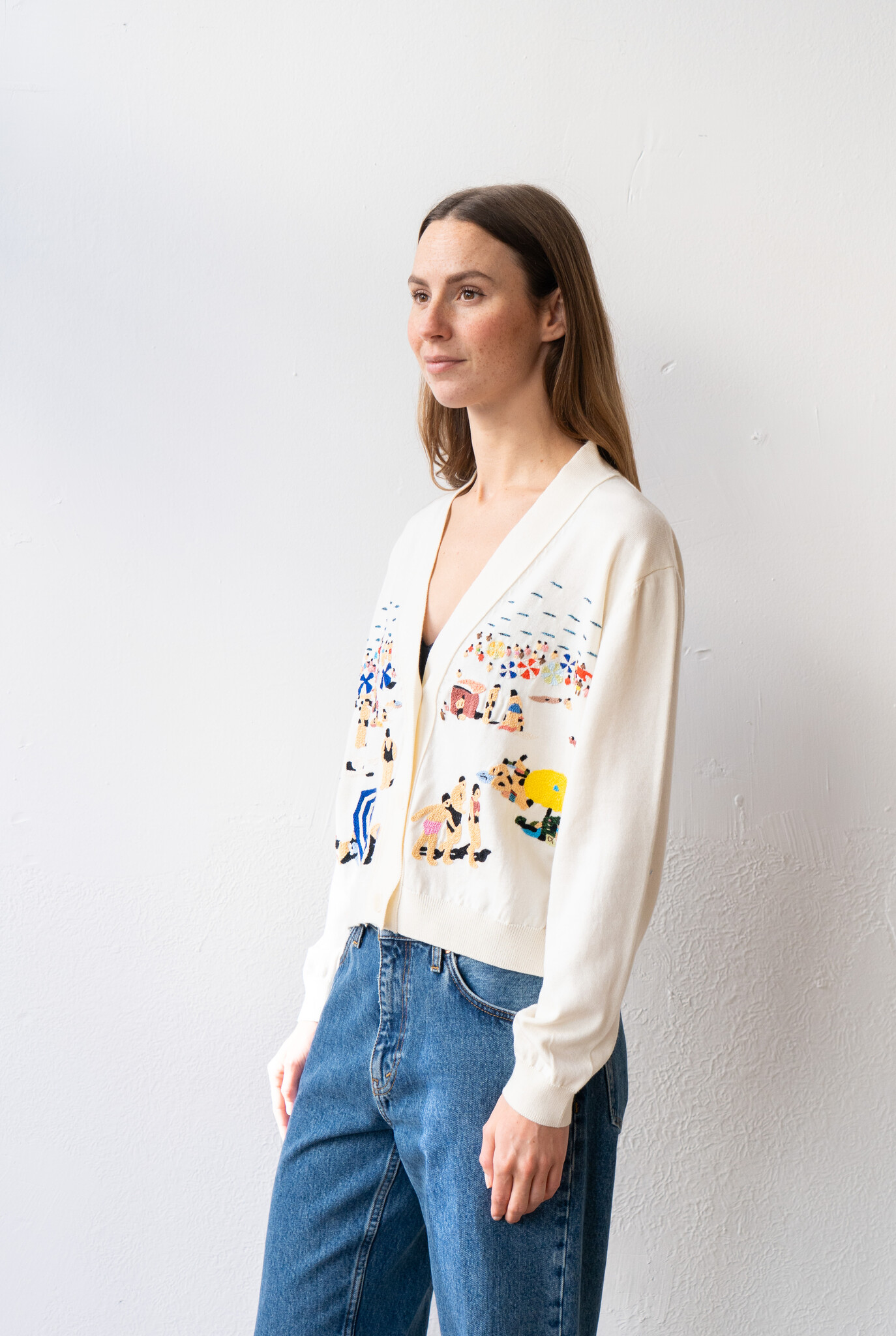 Yaya knitted Cardigan Natural