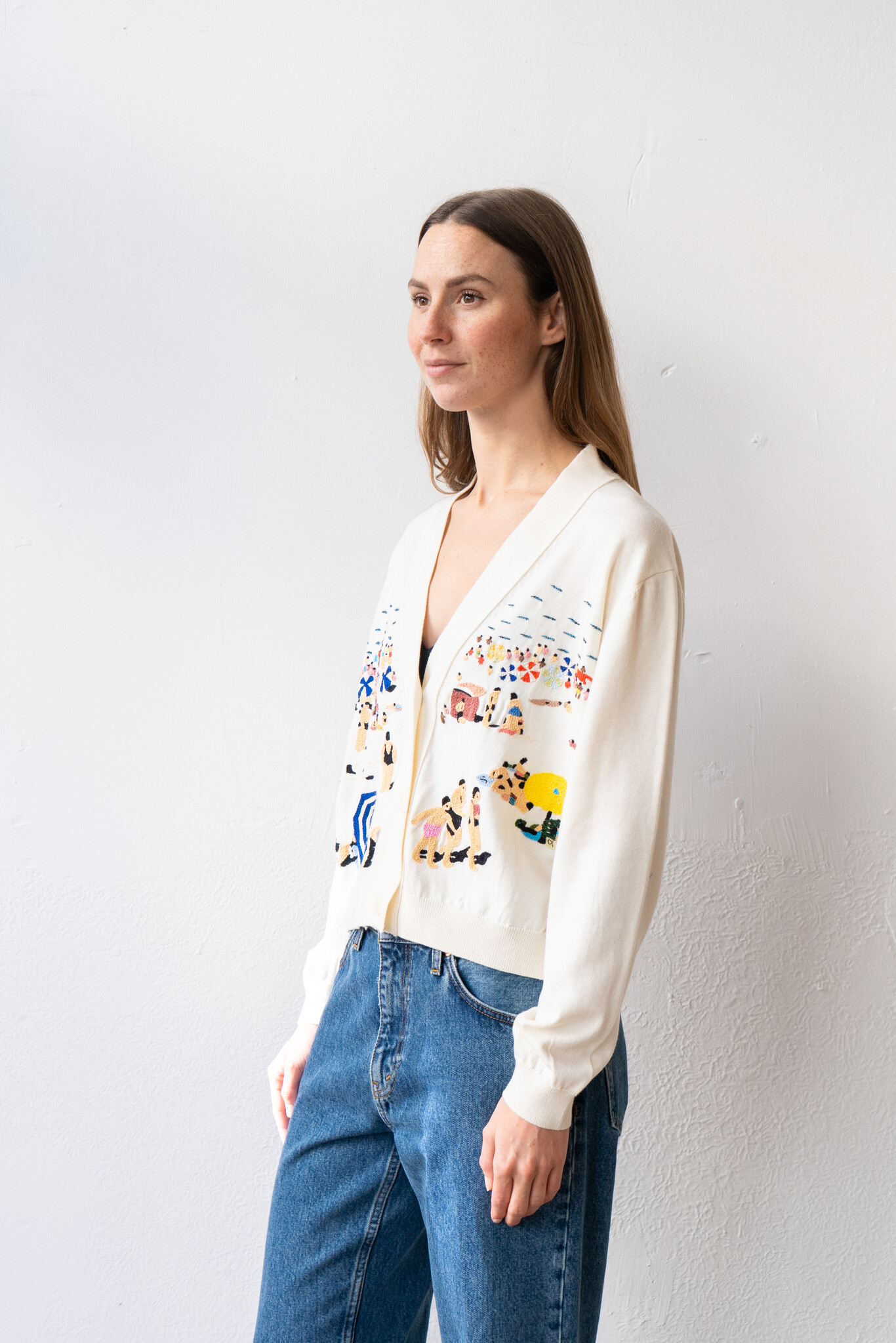 Yaya knitted Cardigan Natural