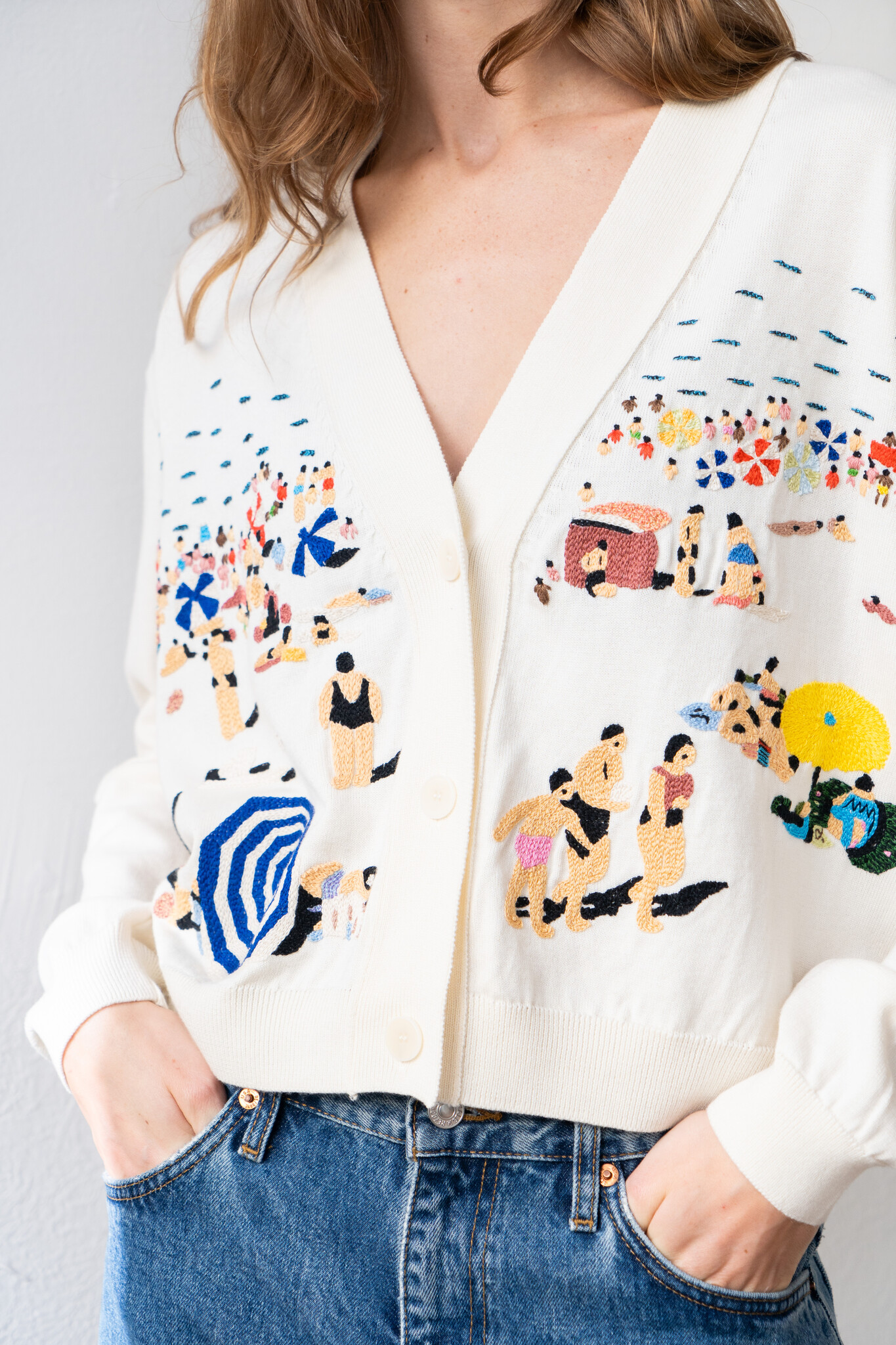 Yaya knitted Cardigan Natural