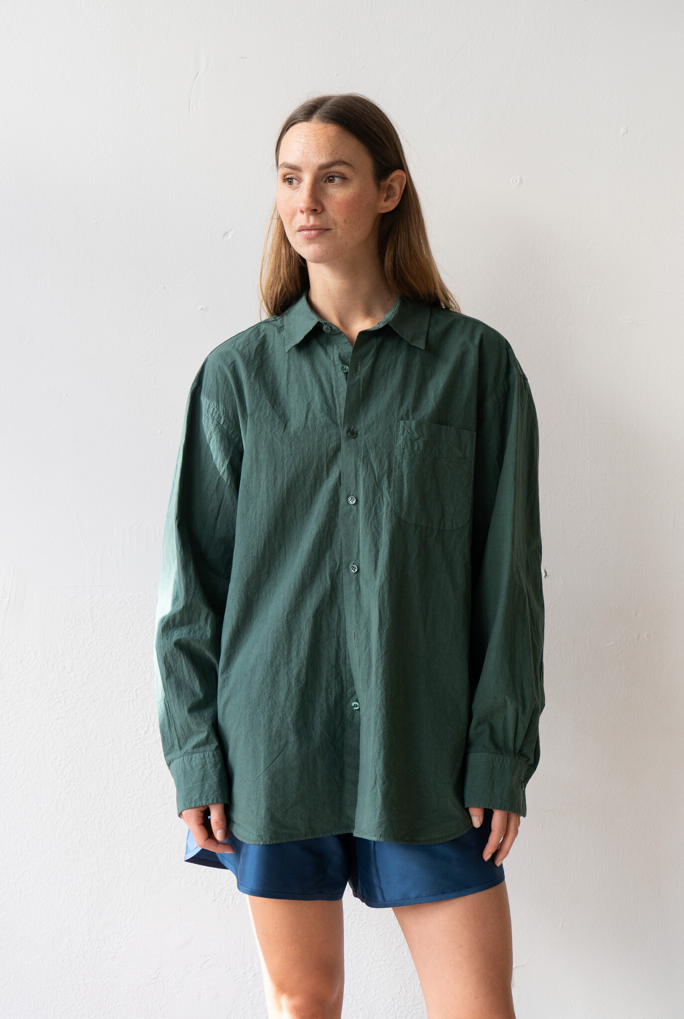 Regular Collar Shirt Green