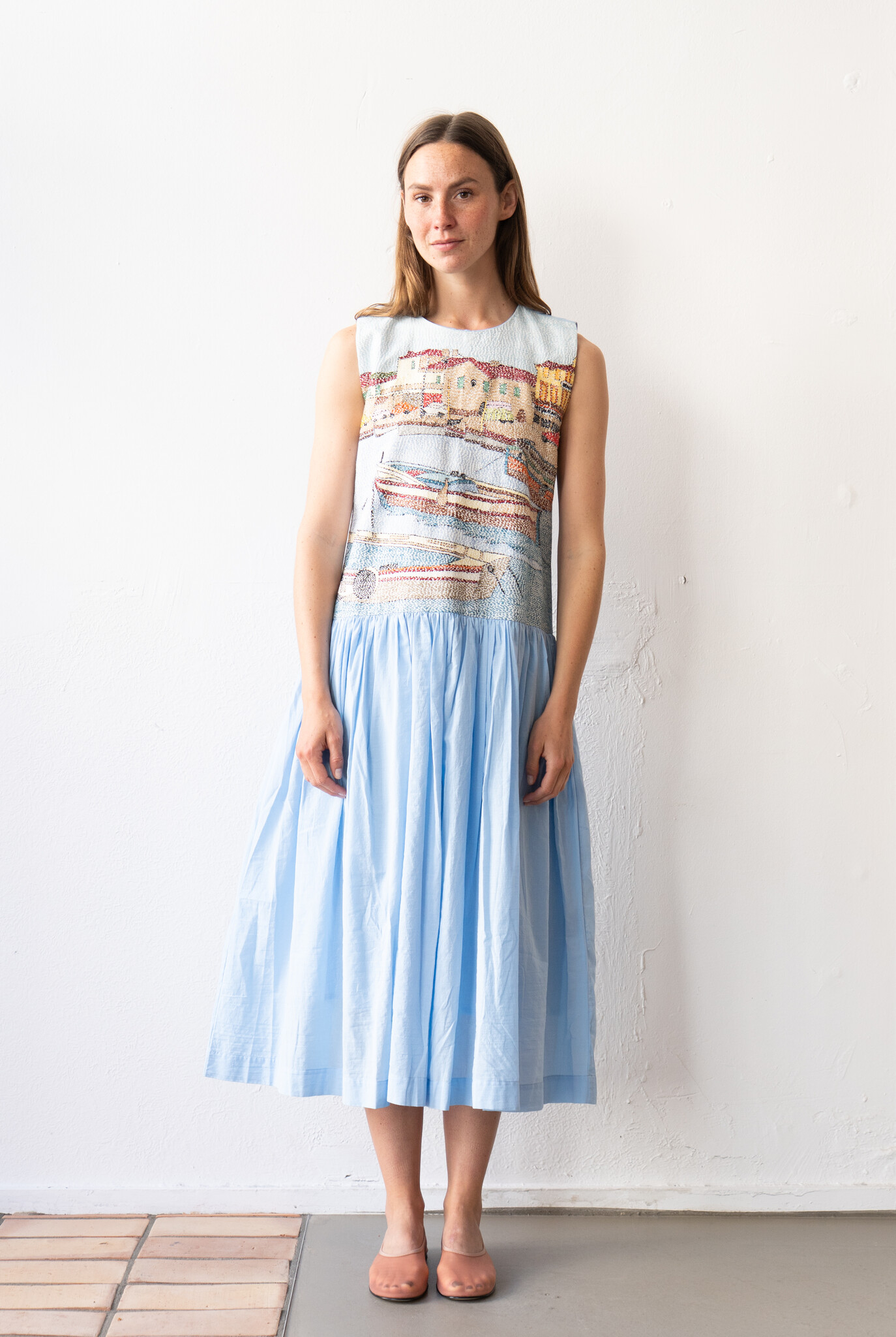 Edith Dress La Provence Sky Blue