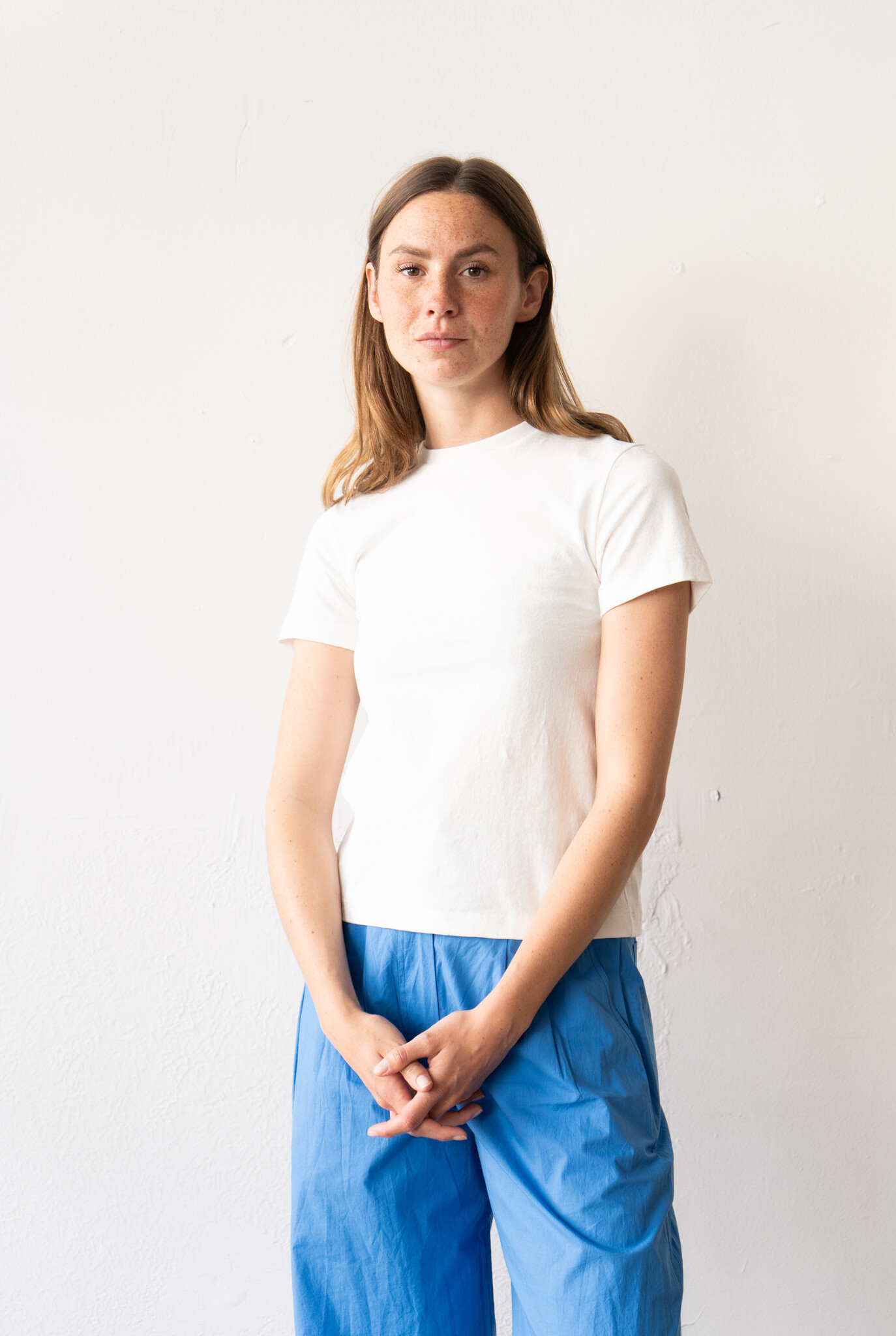 Fitted S/S T-shirt White Knit