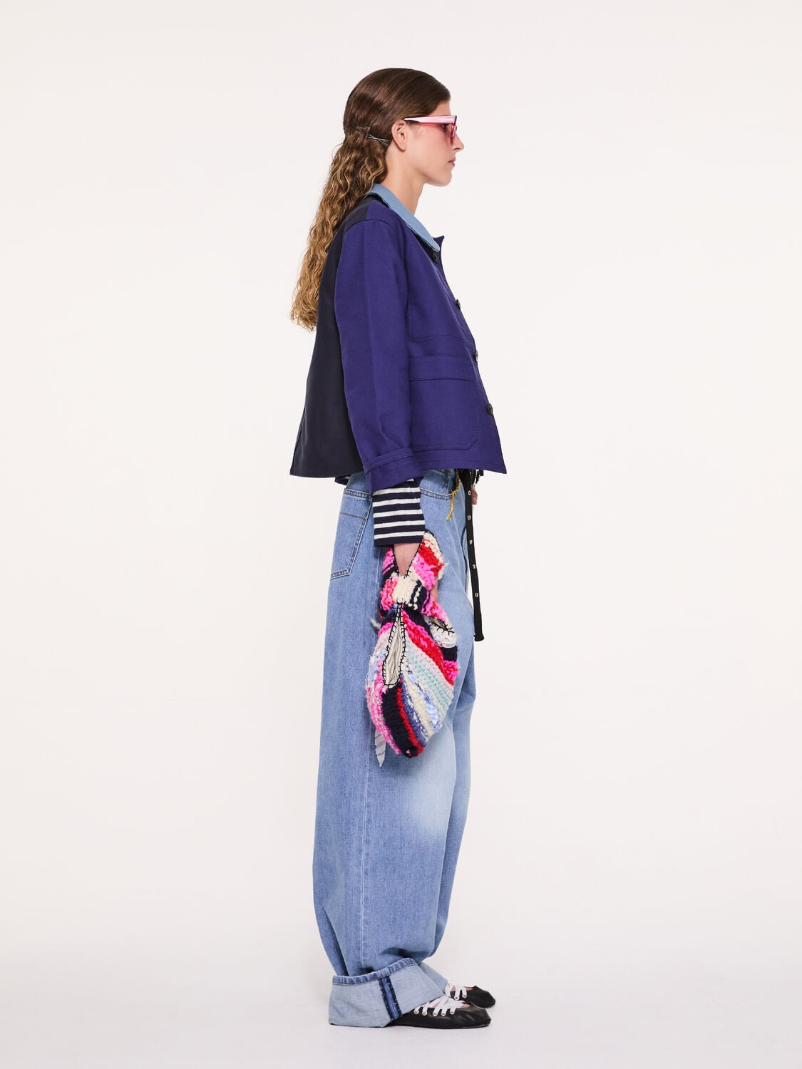 Alex Utility Jacket Blue Navy Light Blue