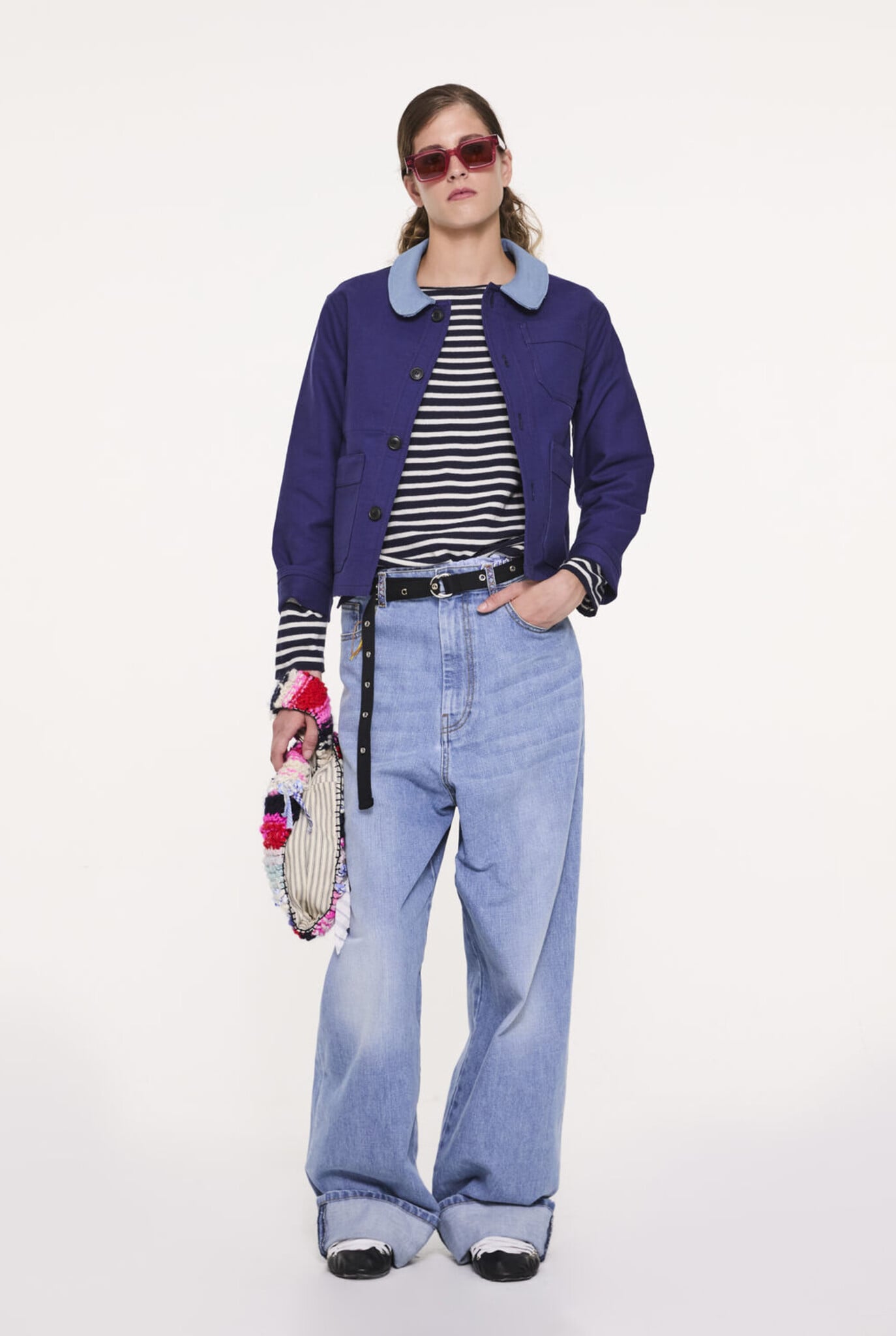 Alex Utility Jacket Blue Navy Light Blue