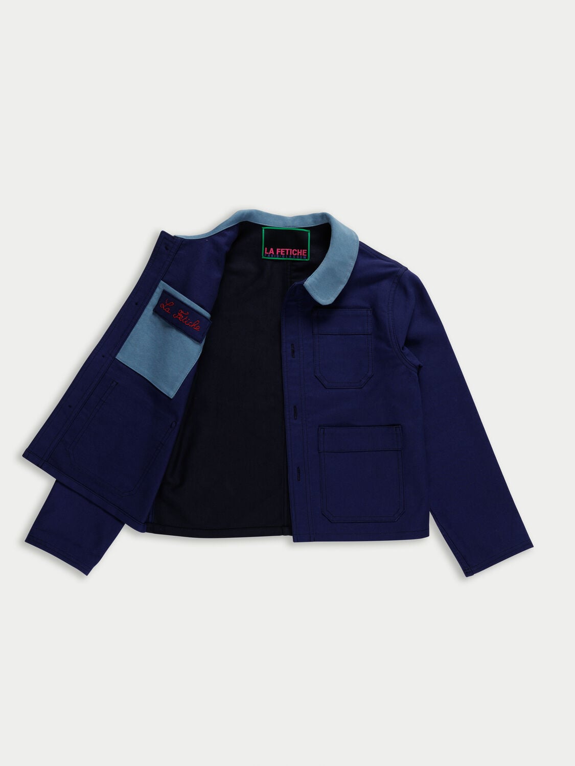 Alex Utility Jacket Blue Navy Light Blue