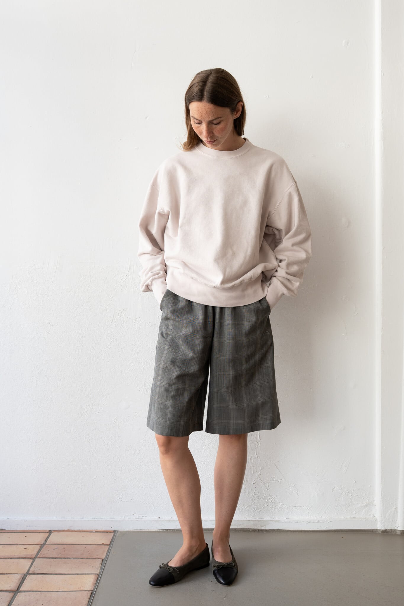 Used Dyed Crew Neck Sweat Light Pink