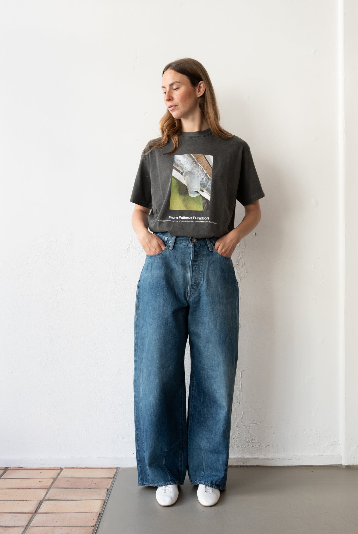 Structure Faded Indigo Jeans