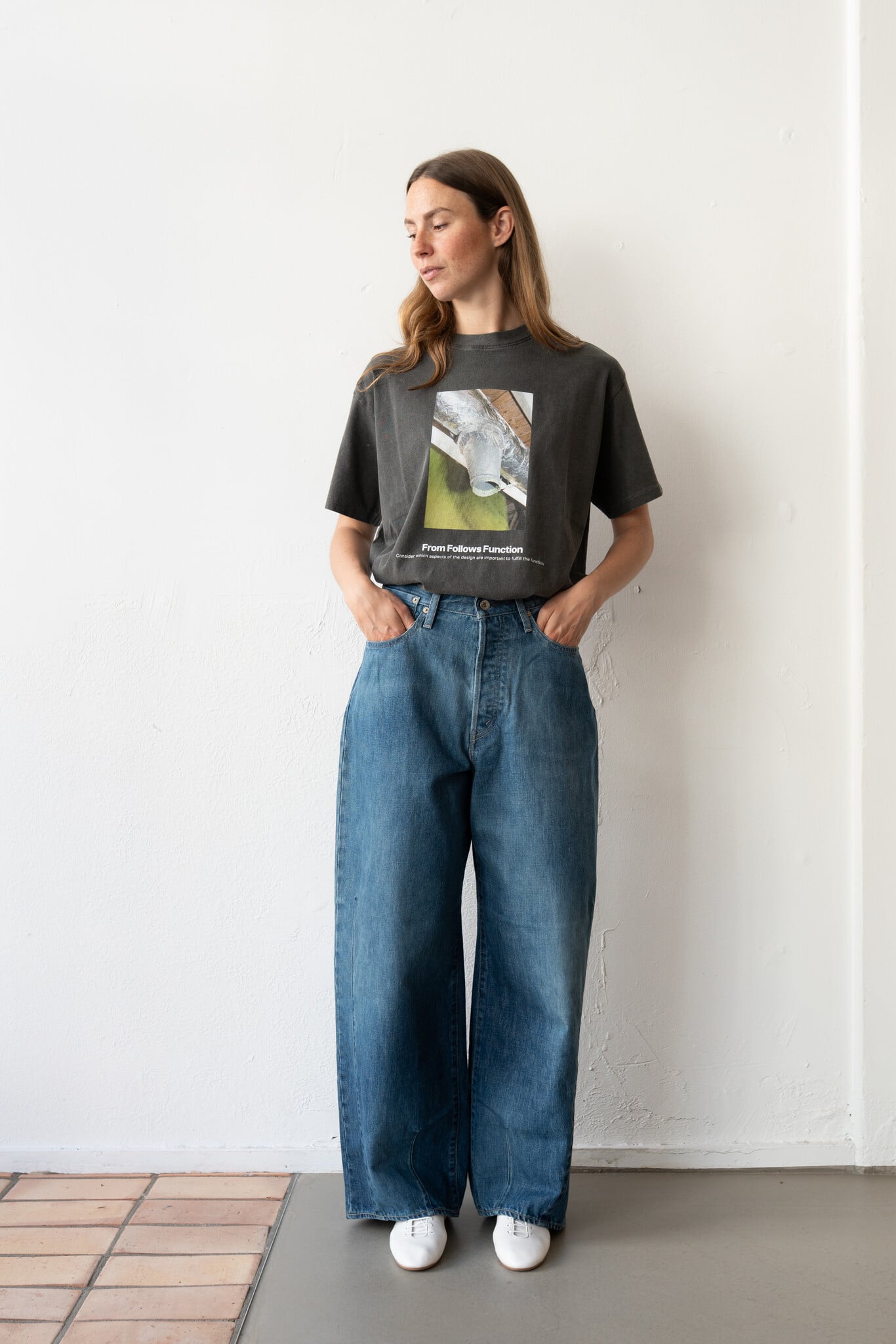 Structure Faded Indigo Jeans