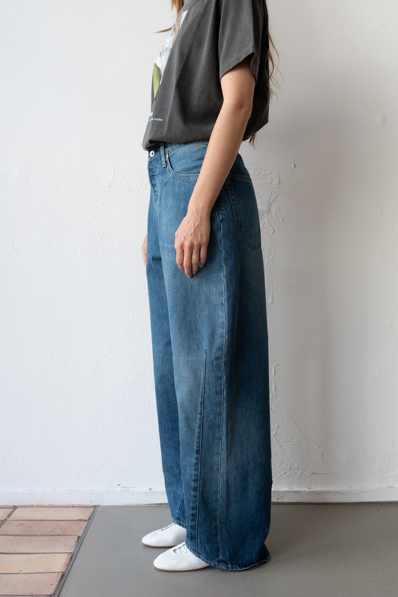 Structure Faded Indigo Jeans