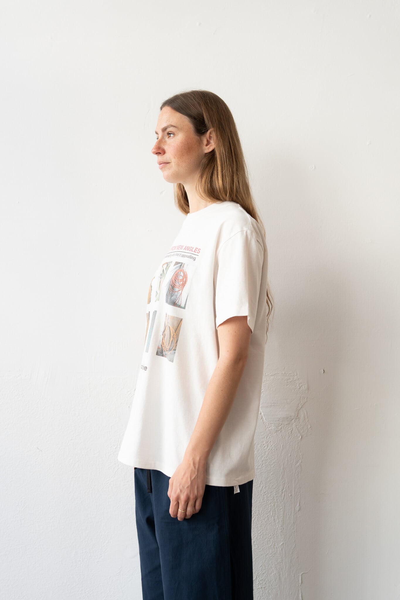 17 Round Shape Dyed Tee 'Constitutive' White