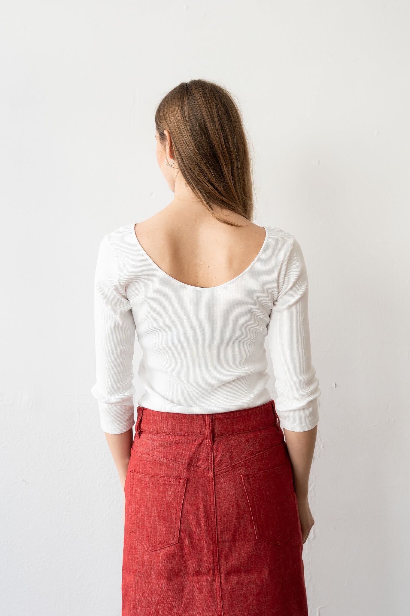 Organic Rib Back 26P White