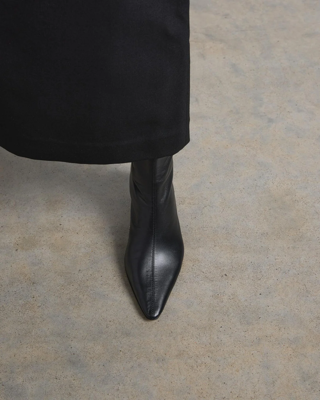 Topo Bootie Black Leather