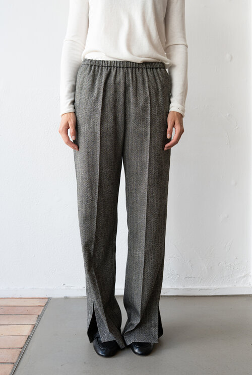 Jaspé Chevron Elasticated Pants Nero