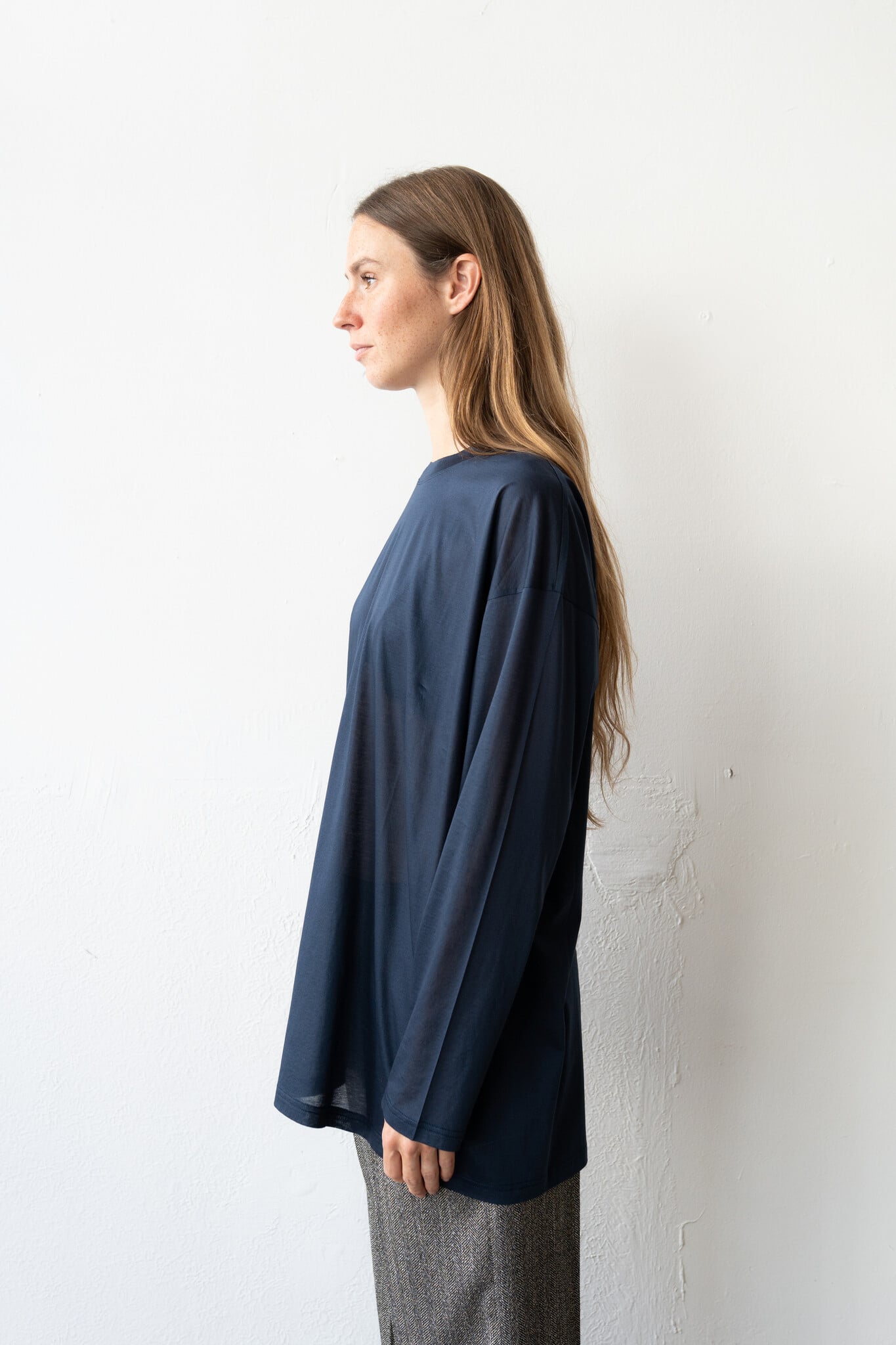 Boy XL L/S Navy Voile Jersey