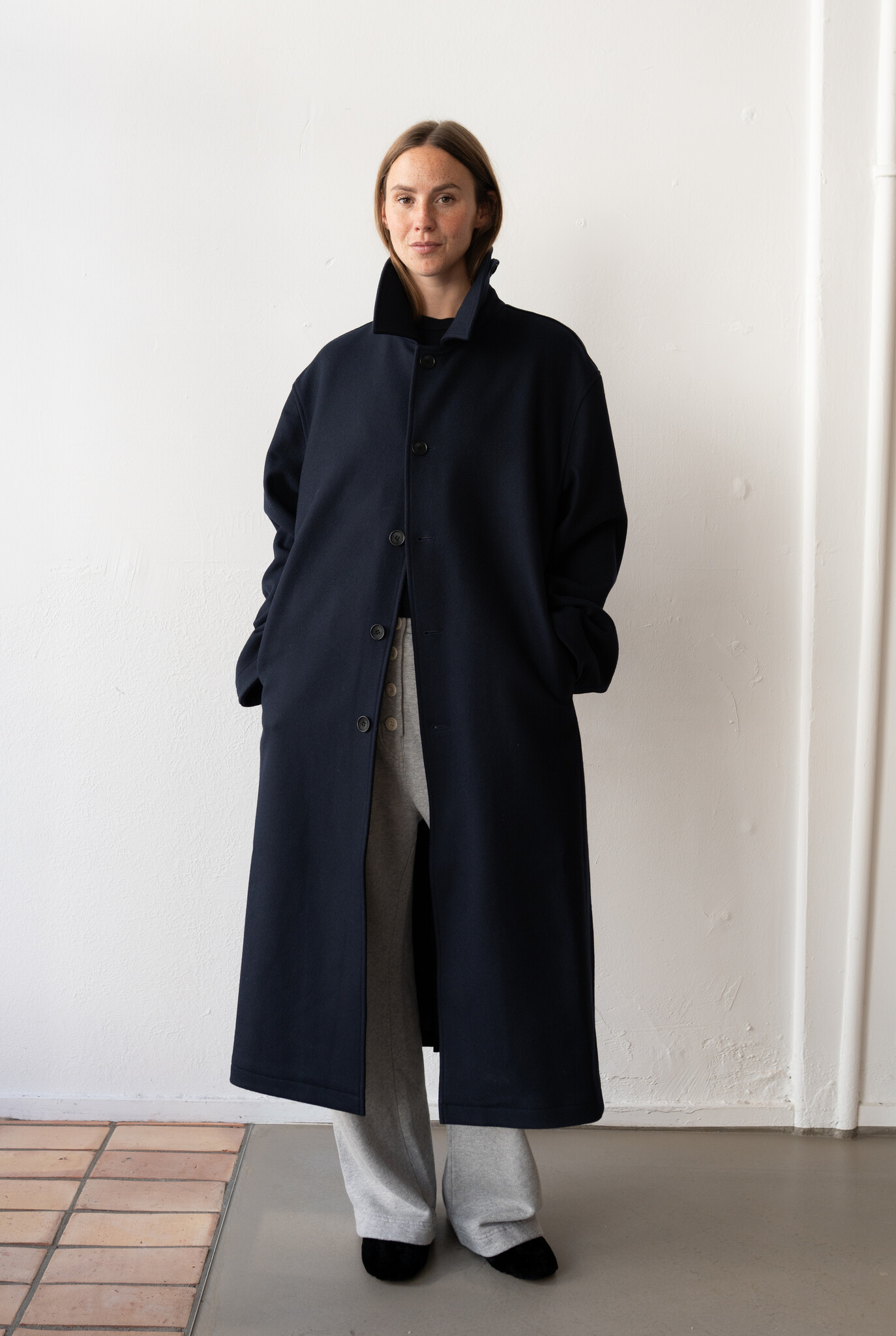 Loden Wool&Cashmere long coat Dark Navy