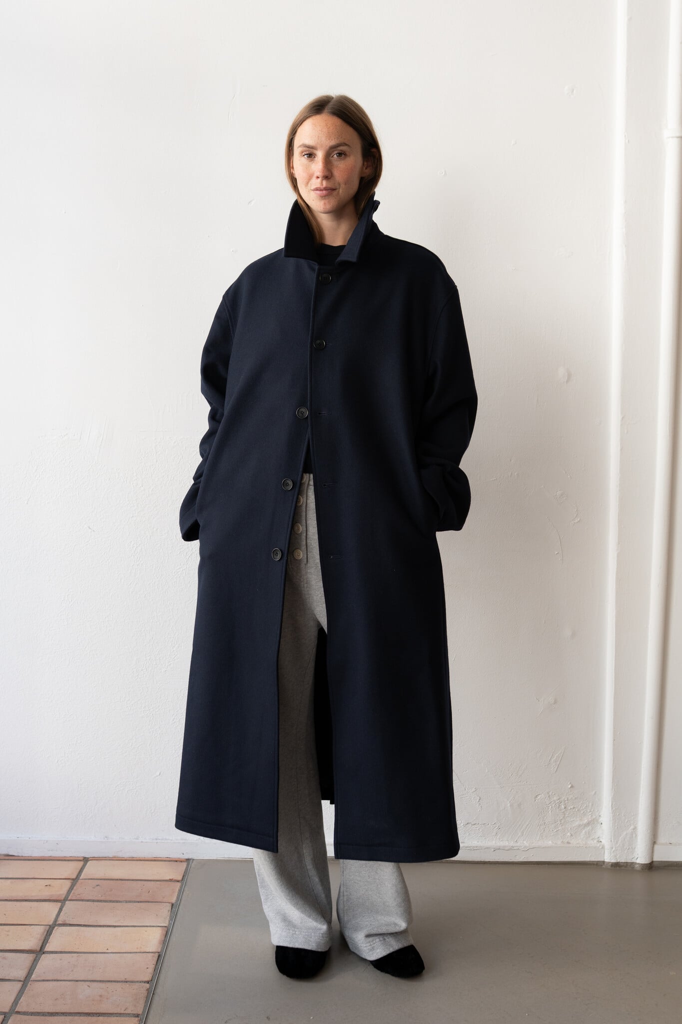 Loden Wool&Cashmere long coat Dark Navy