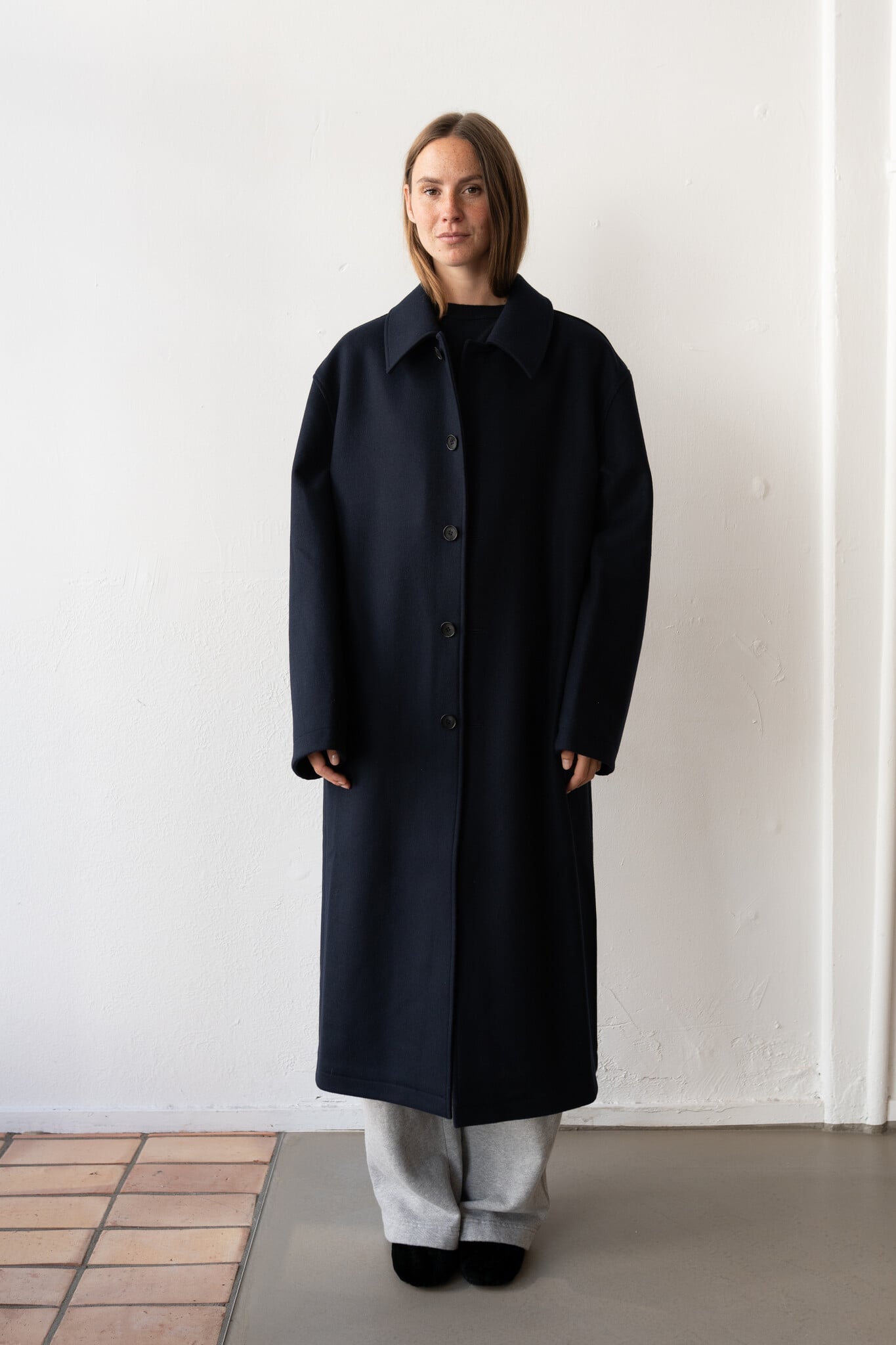 Loden Wool&Cashmere long coat Dark Navy