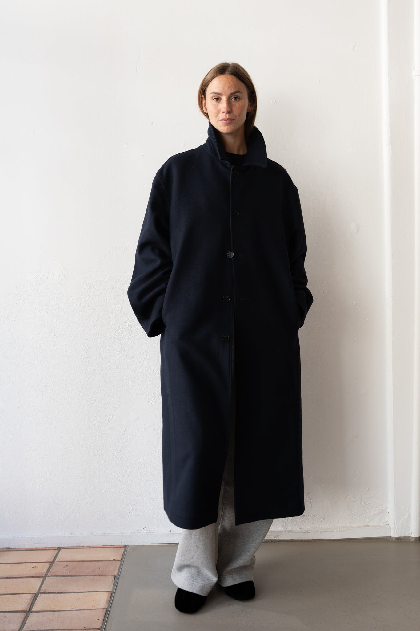 Loden Wool&Cashmere long coat Dark Navy