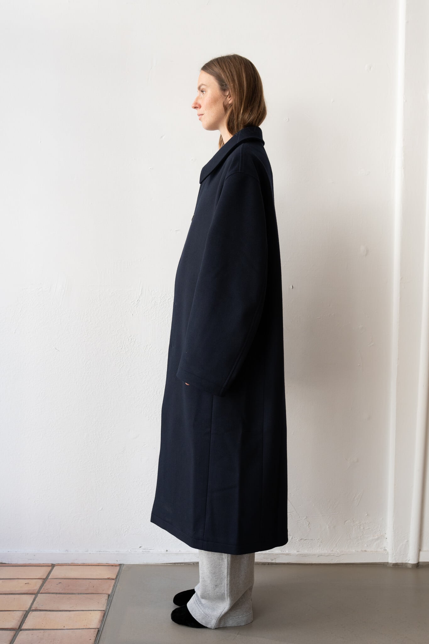 Loden Wool&Cashmere long coat Dark Navy