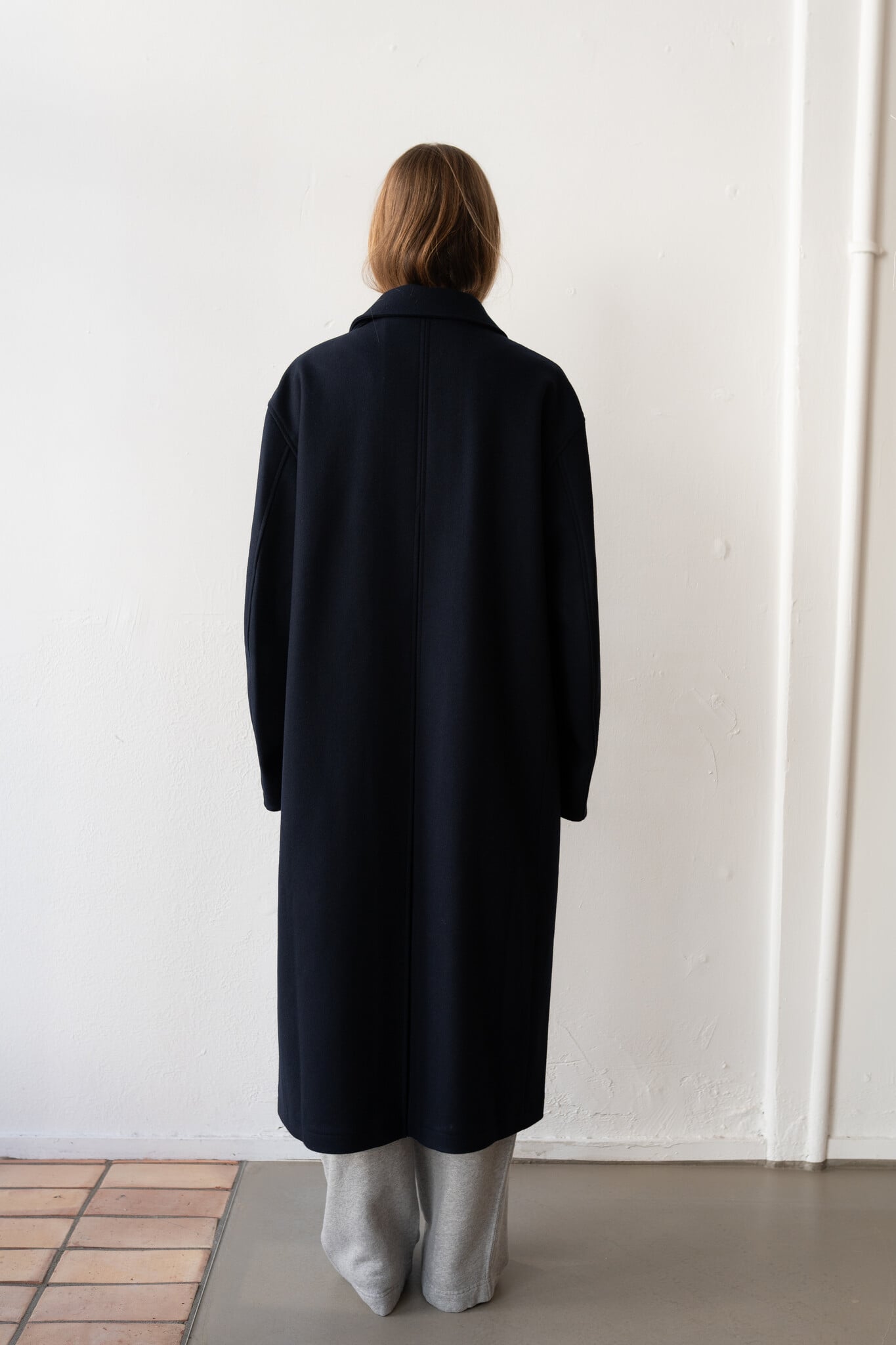 Loden Wool&Cashmere long coat Dark Navy