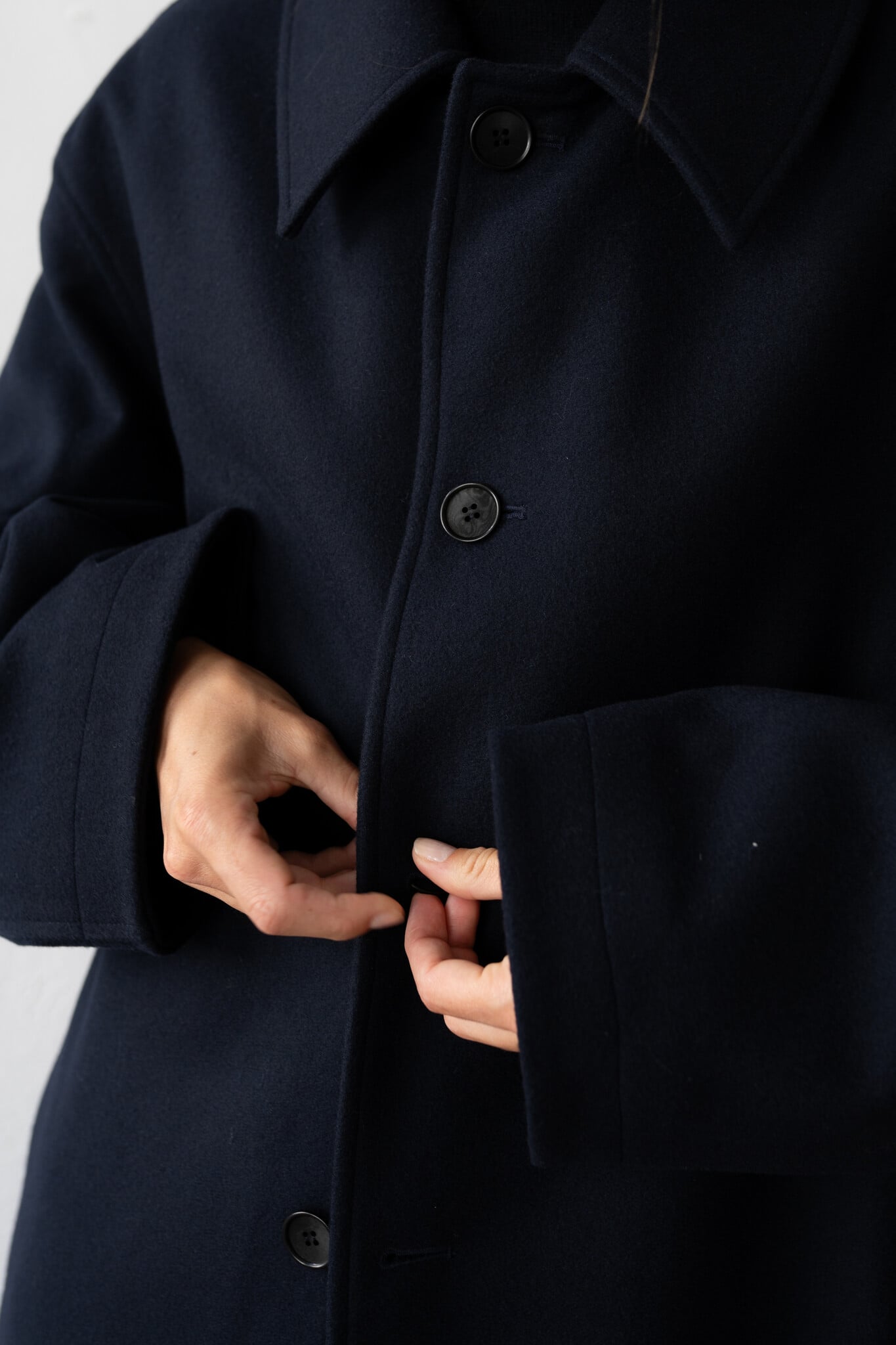 Loden Wool&Cashmere long coat Dark Navy