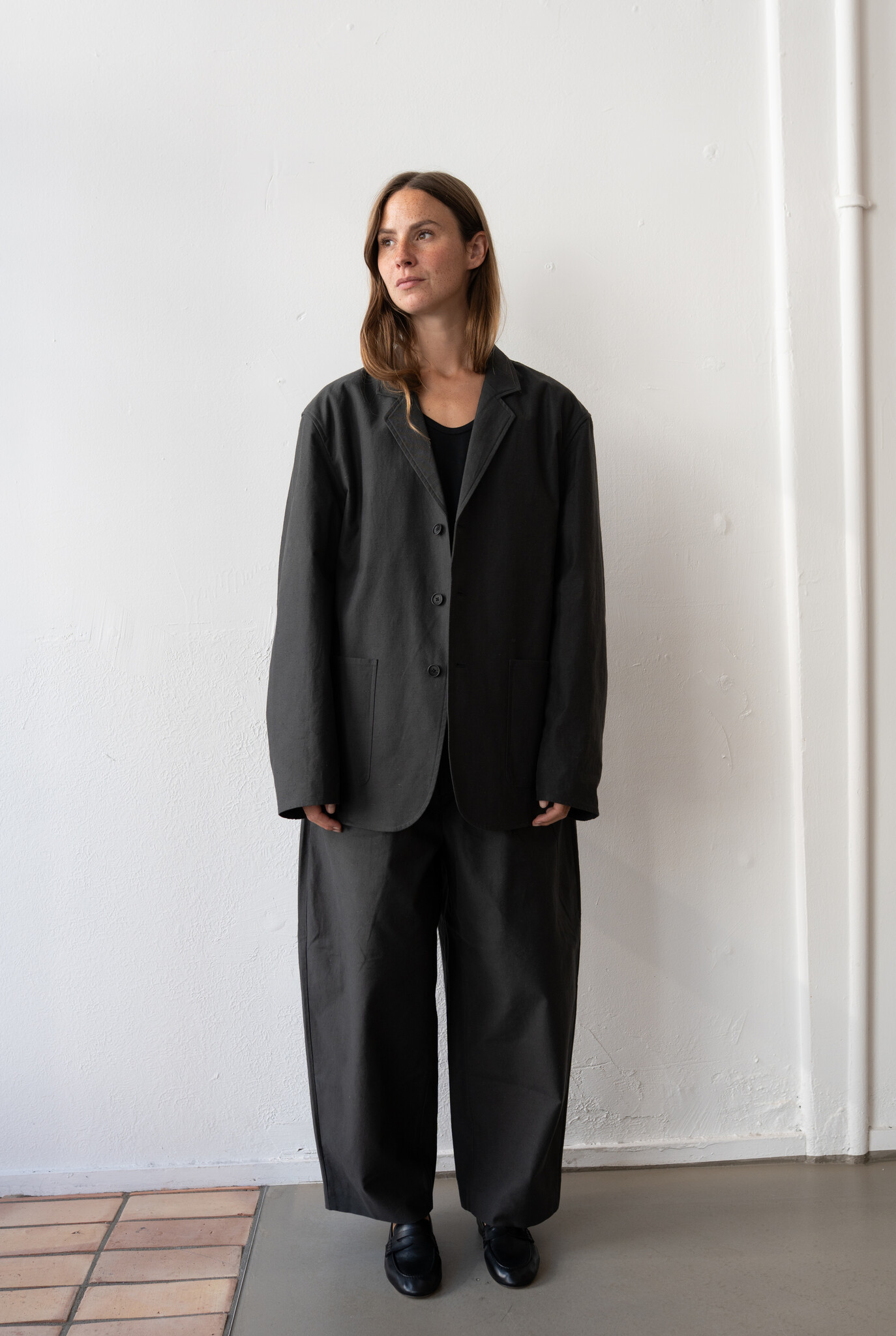 Nepped Cotton Jacket Sumi