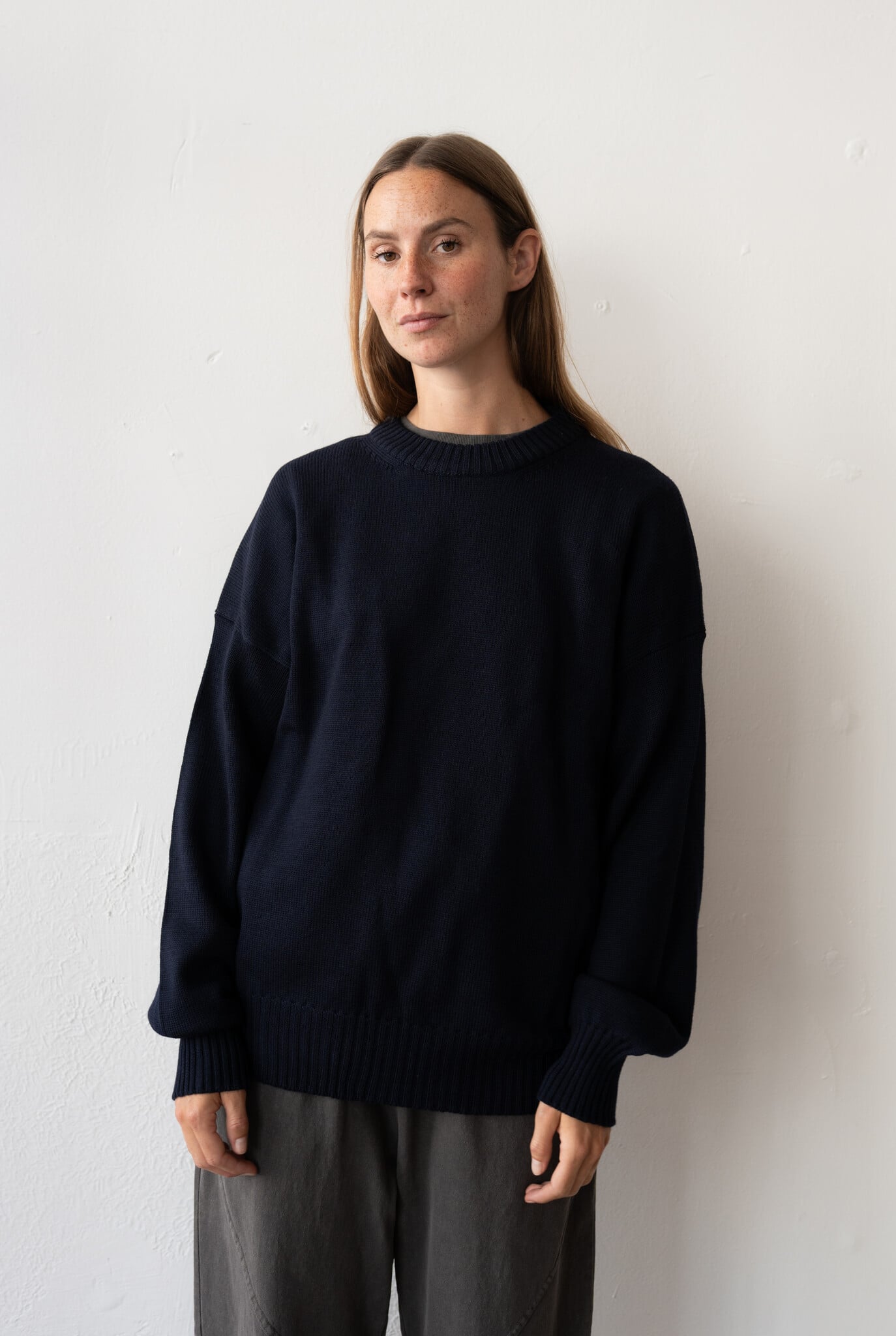 Extrafine Merino Wool Sweater Navy