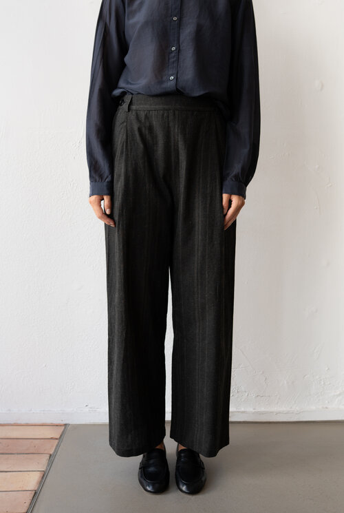 Georgia Trouser Washed Black Stripe
