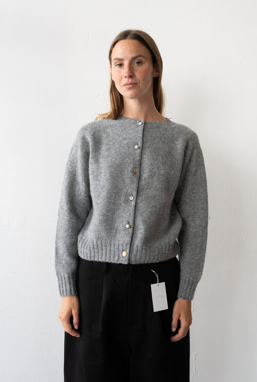 Erin crewneck cardigan Grey
