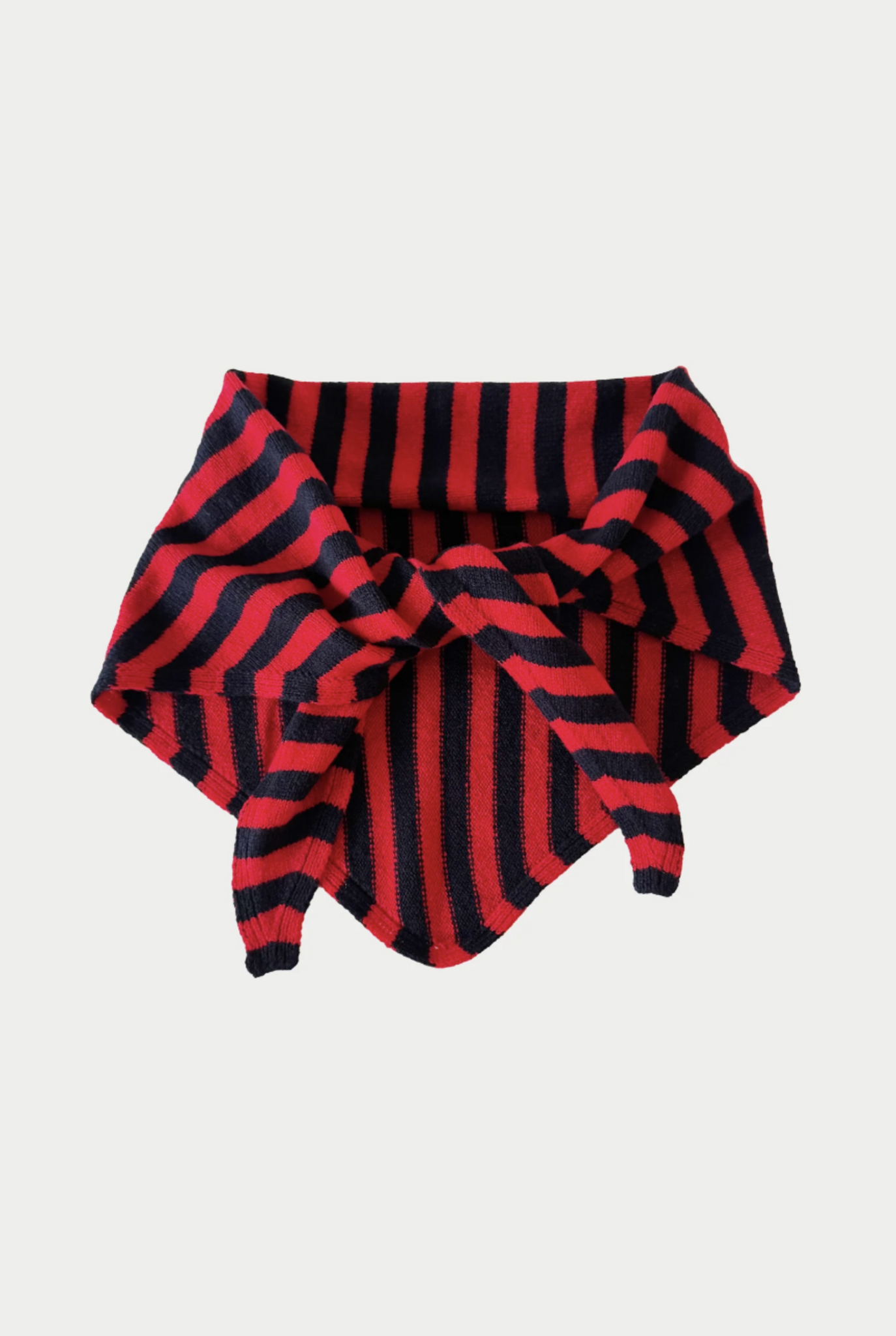 Liva striped triangle scarf Red/Navy