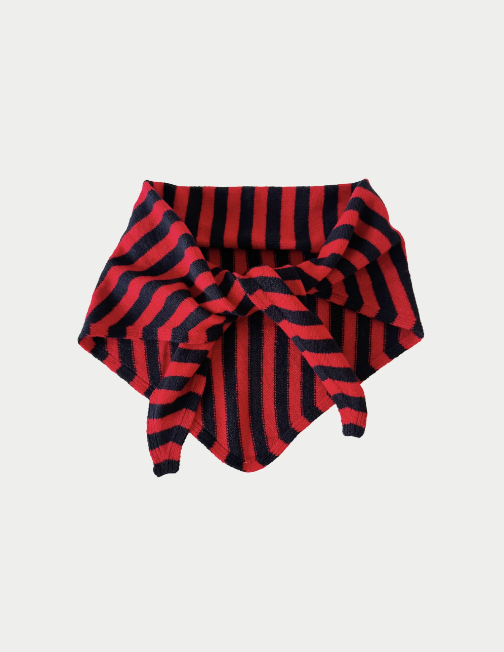 Liva striped triangle scarf Red/Navy
