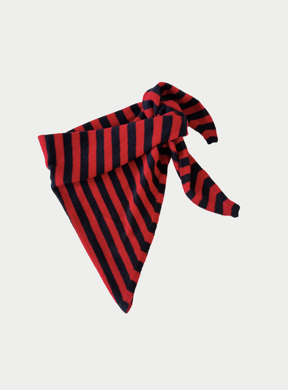 Liva striped triangle scarf Red/Navy