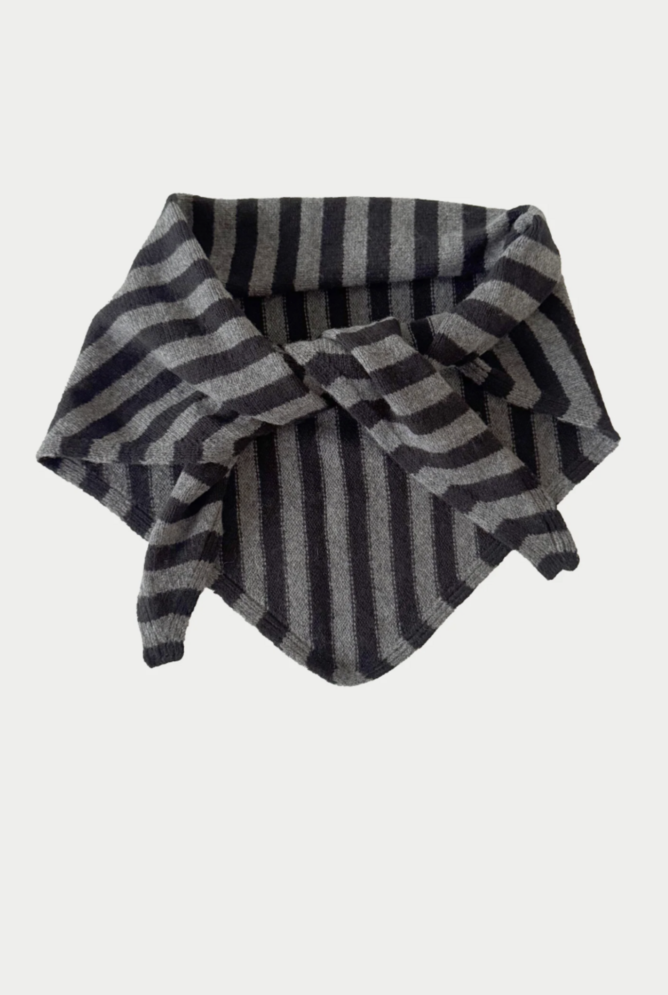 Liva striped triangle scarf Grey/Black
