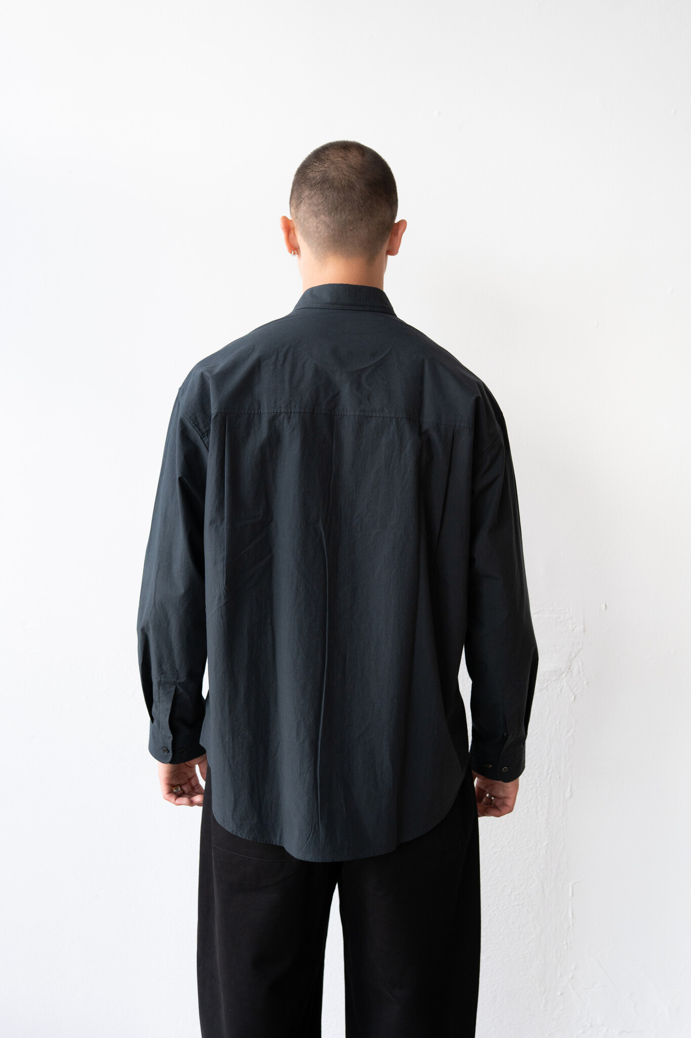 Typewriter Cotton Shirt Dark Navy