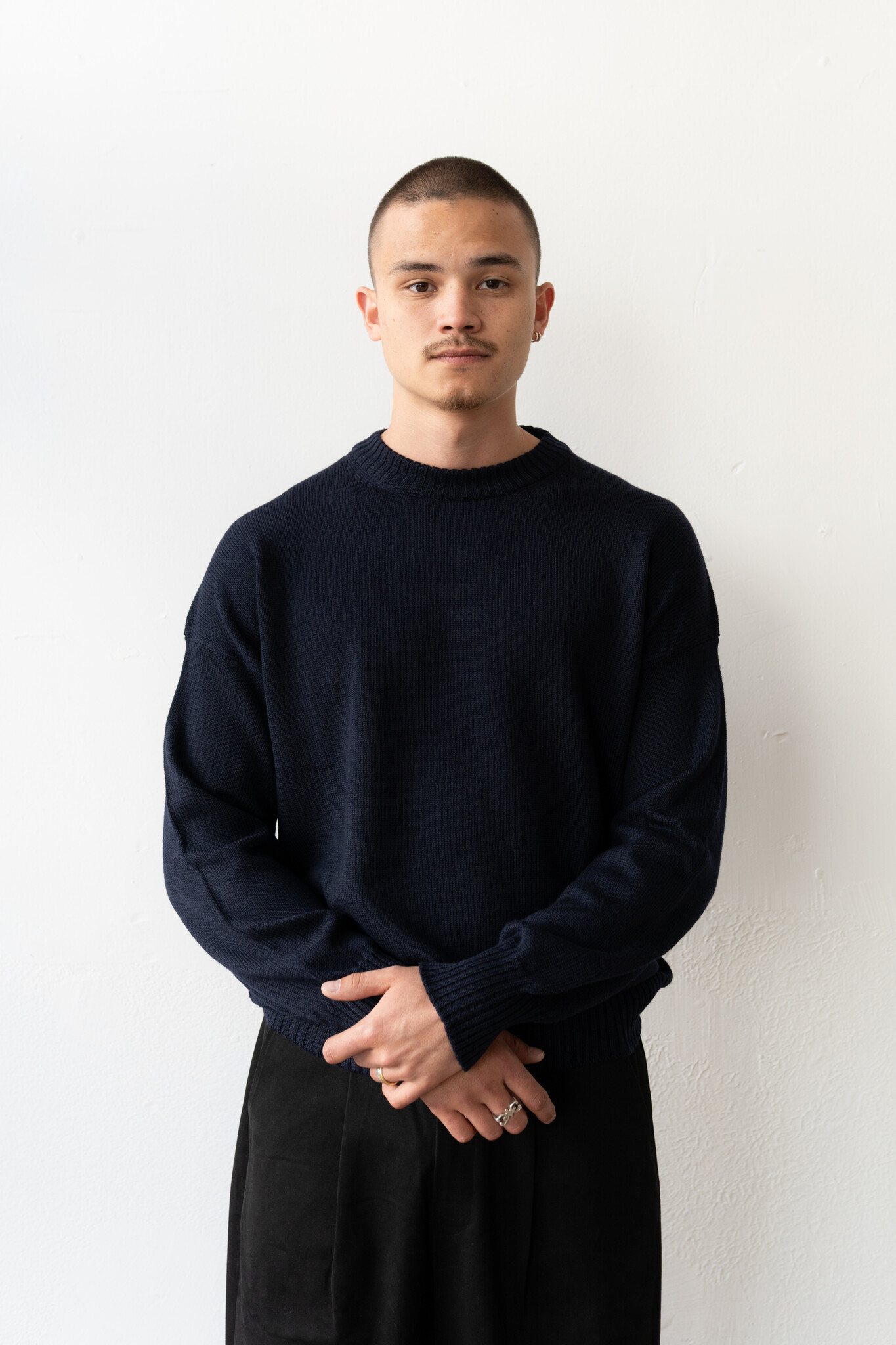 Extrafine Merino Wool Sweater Navy
