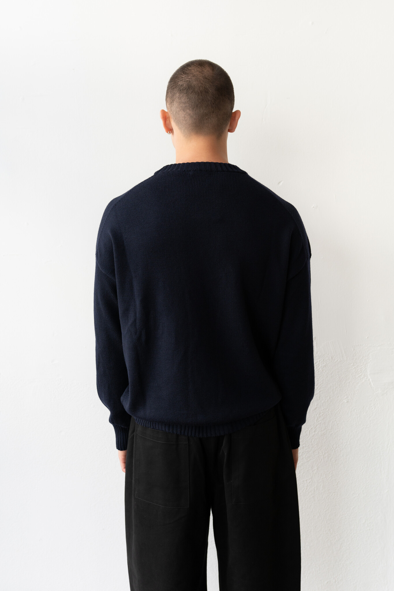Extrafine Merino Wool Sweater Navy