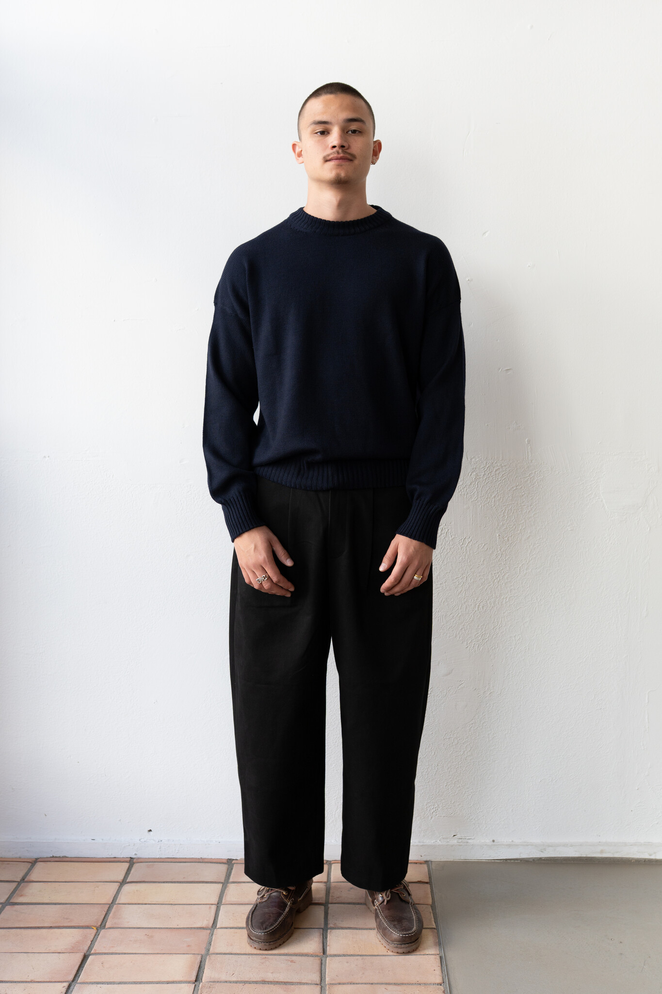 Extrafine Merino Wool Sweater Navy