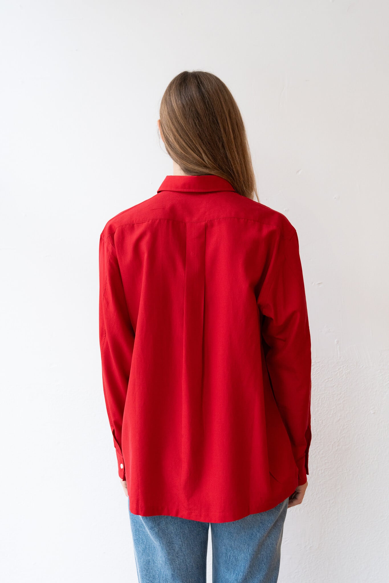 Silk Nidom Square Shirt Red