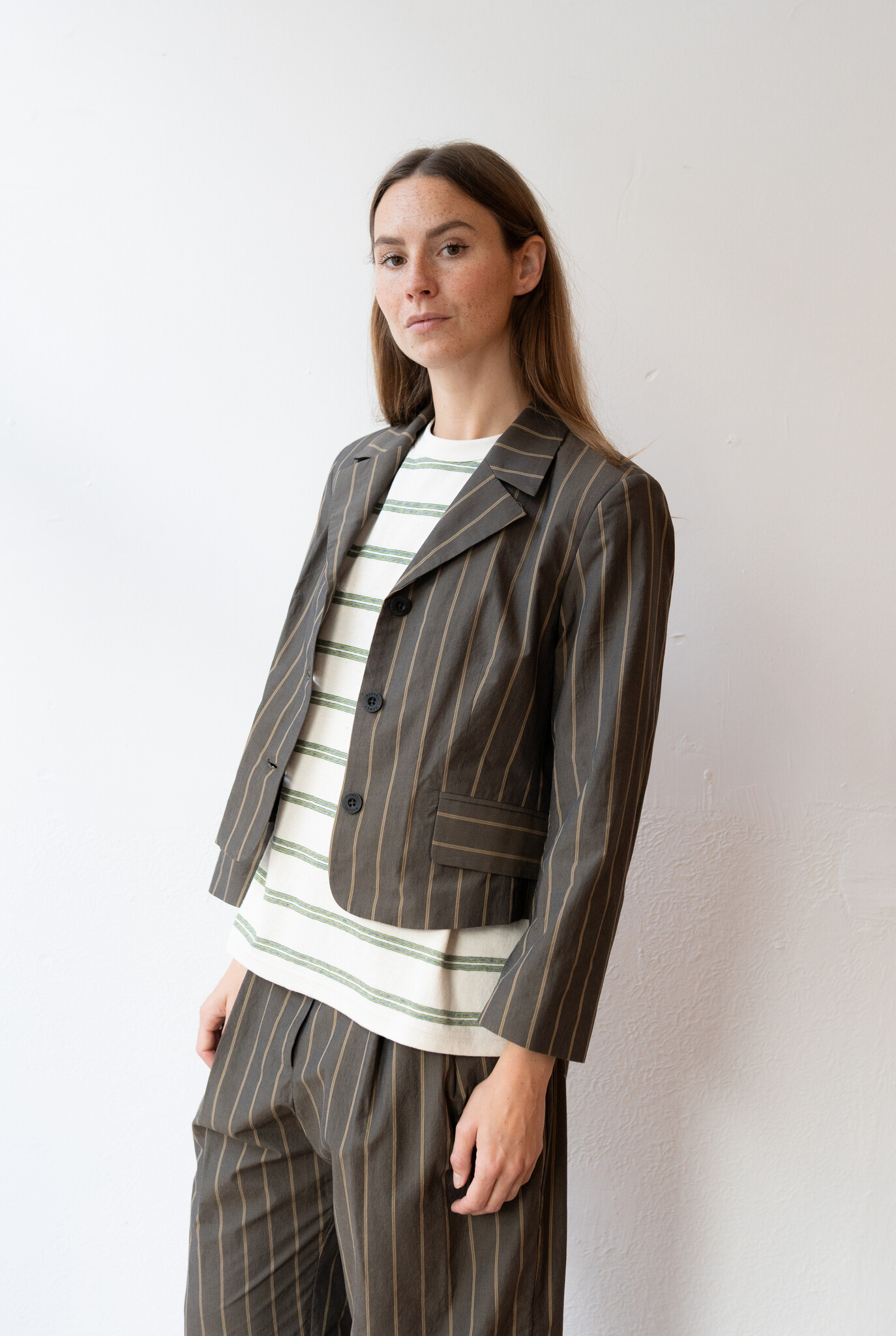 Edkin Blazer Stripe Brown