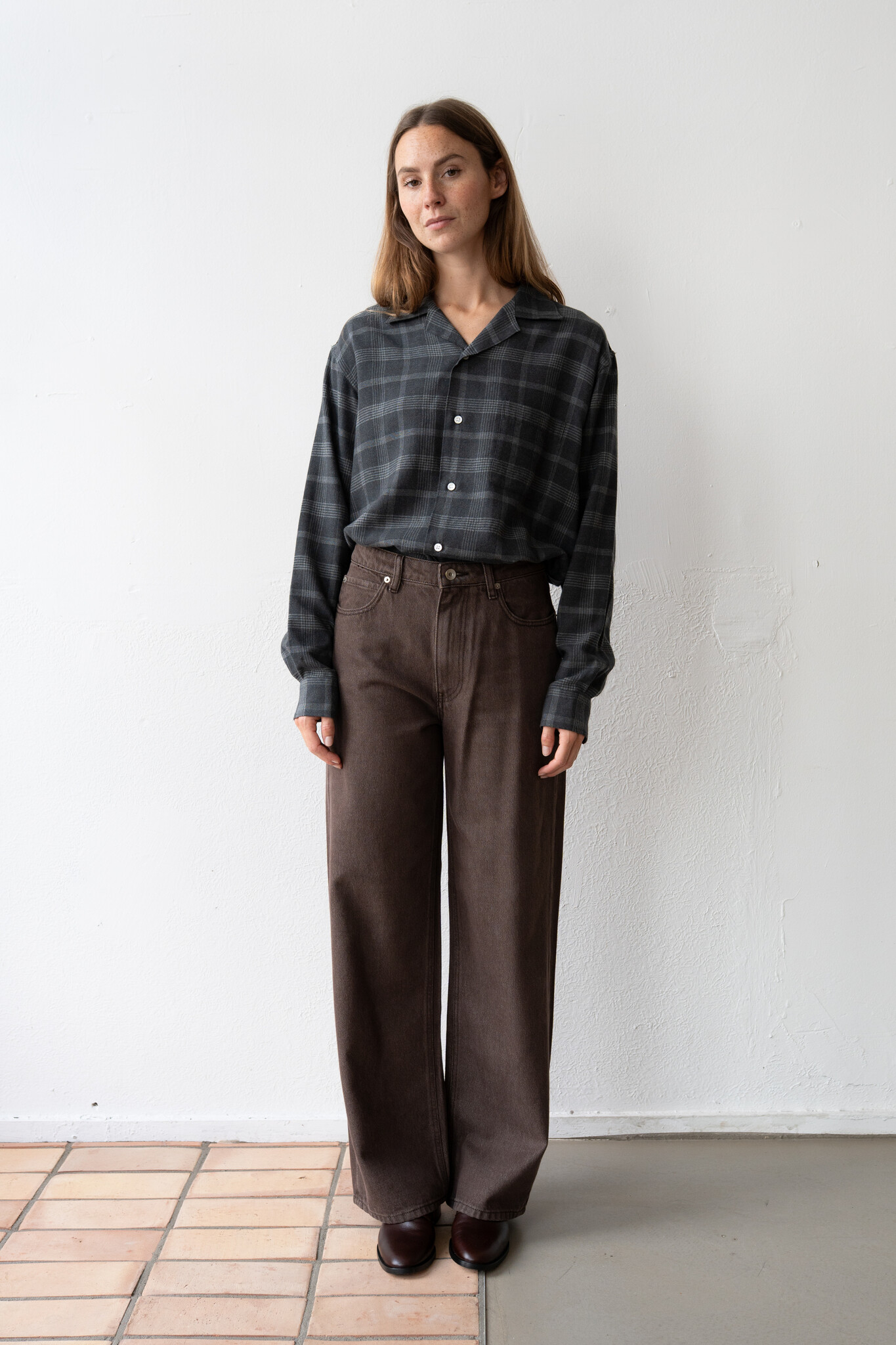 Relaxed 5 Pocket Jeans washed cotton-lyocell bull