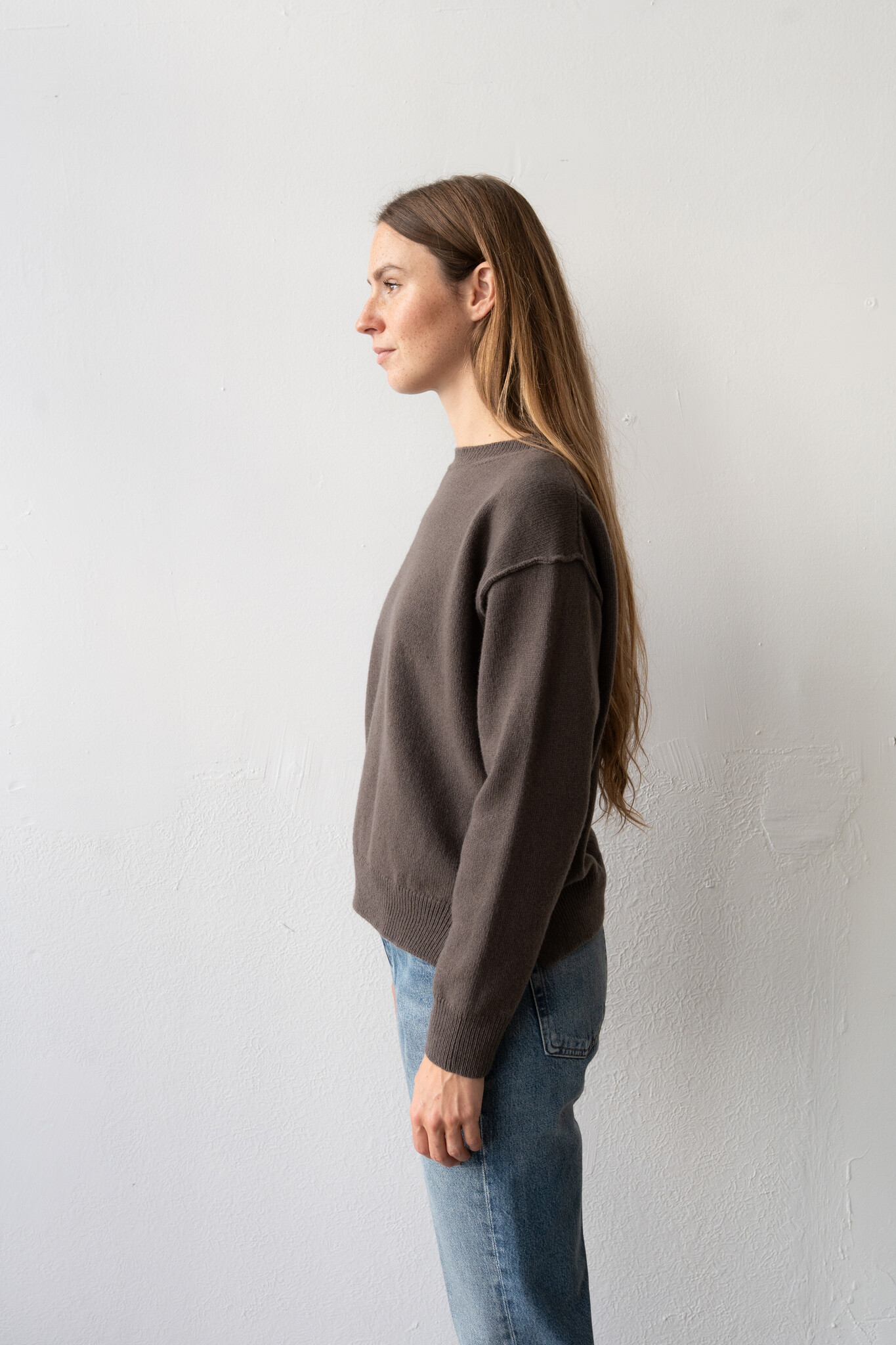 Brown Round Neck Sweater