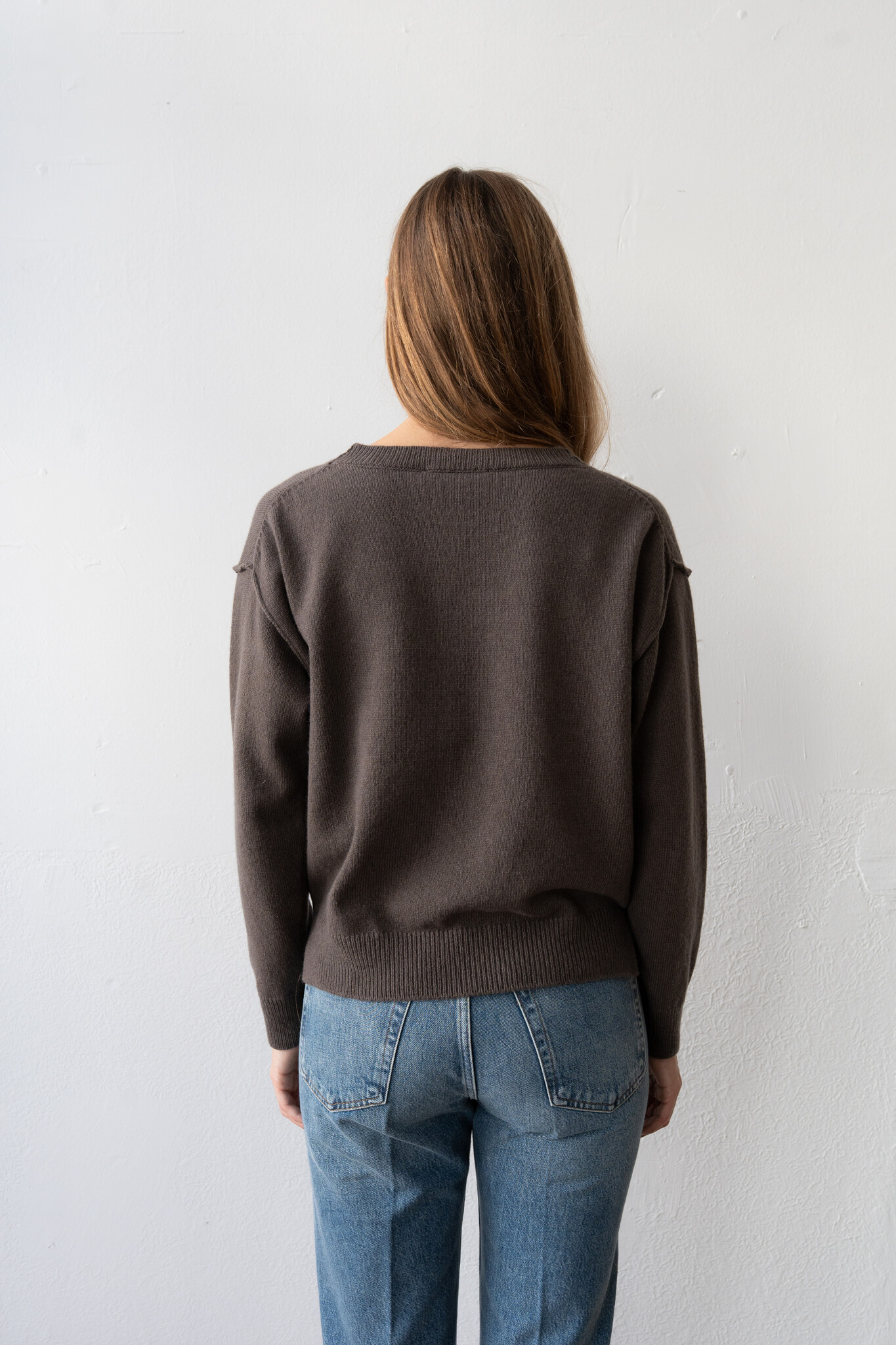 Brown Round Neck Sweater