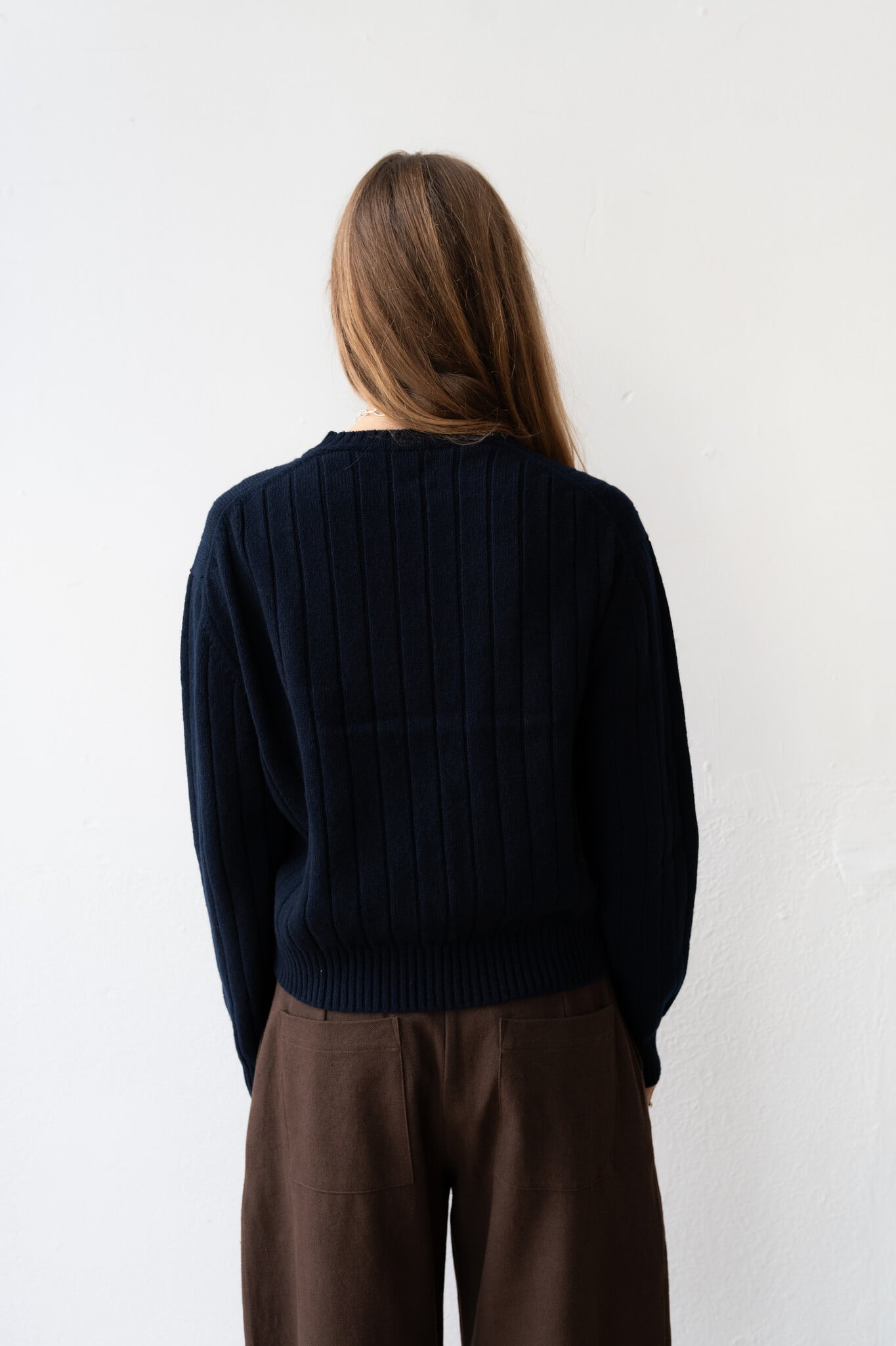 Rooney Rib Crewneck Navy