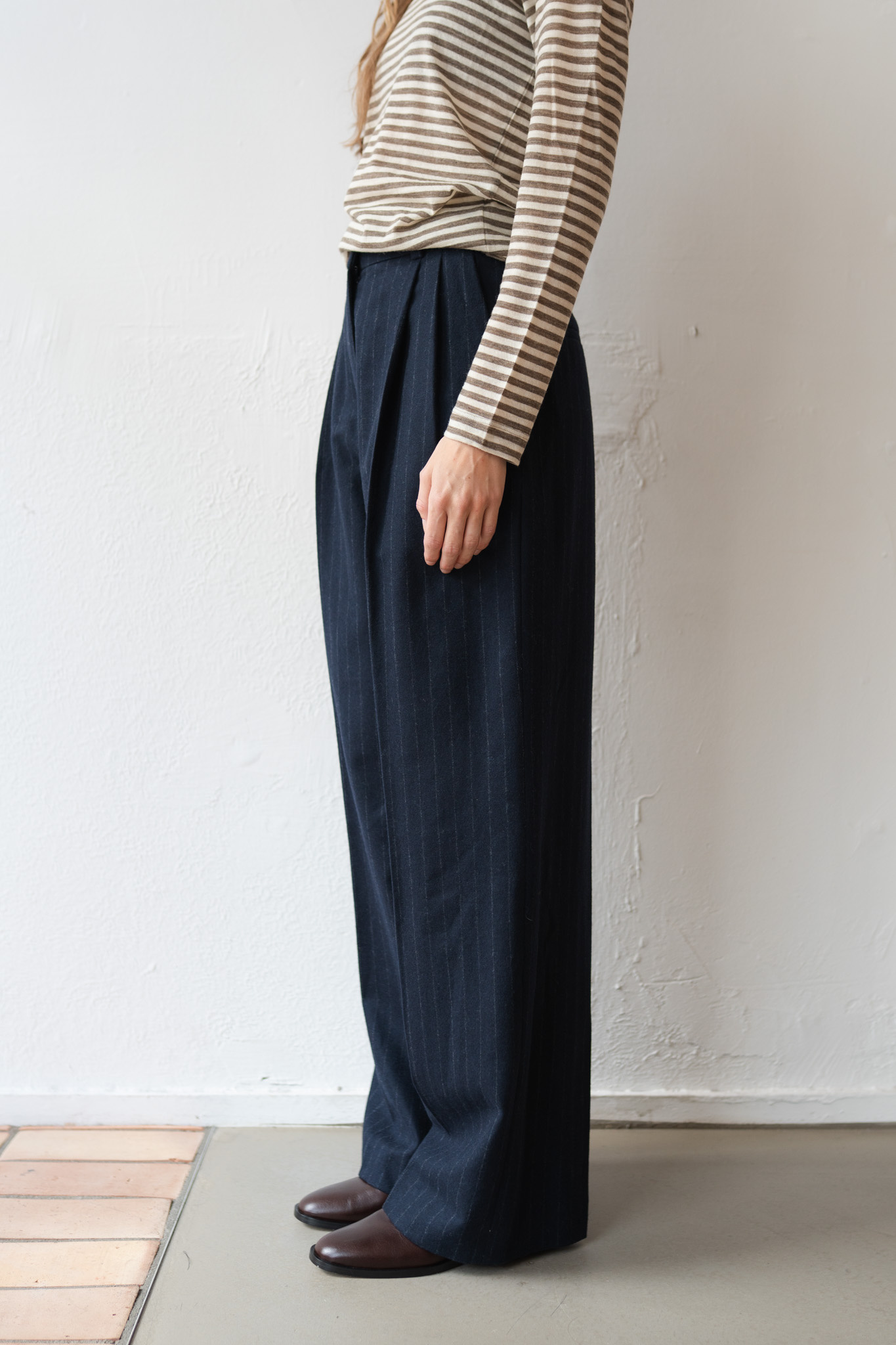 Pantalon Ginny Dark Navy Pinstripe