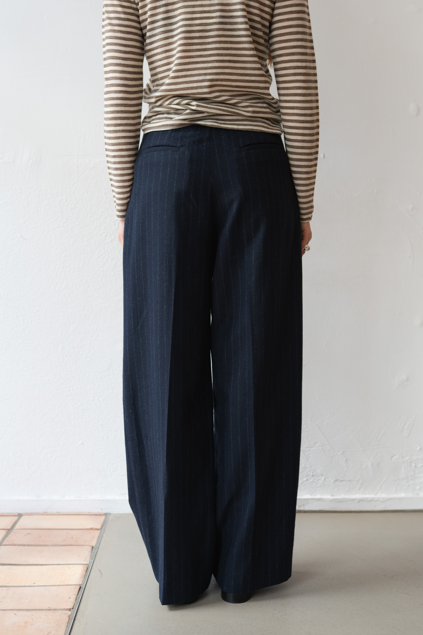 Pantalon Ginny Dark Navy Pinstripe