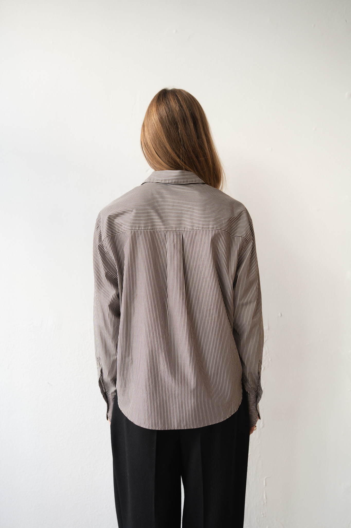 Striped Poplin Shirt Cocoa