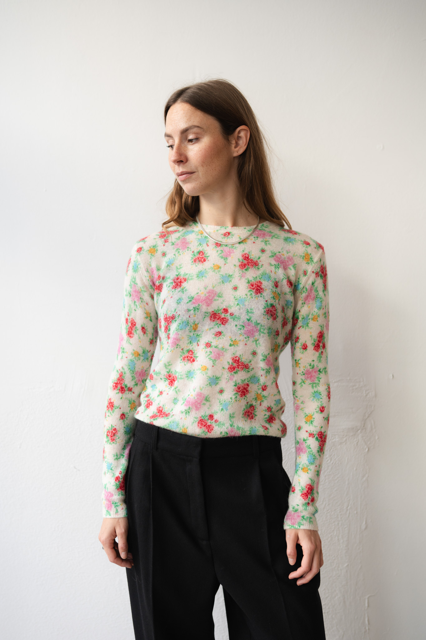 "Bouquet" Print Sweater Lovely