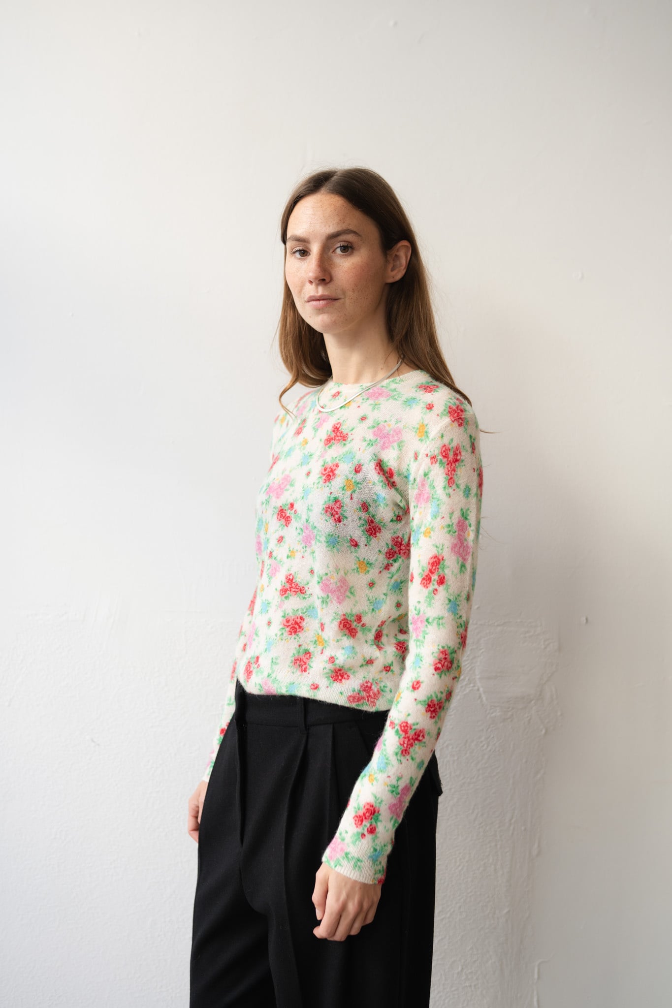 "Bouquet" Print Sweater Lovely