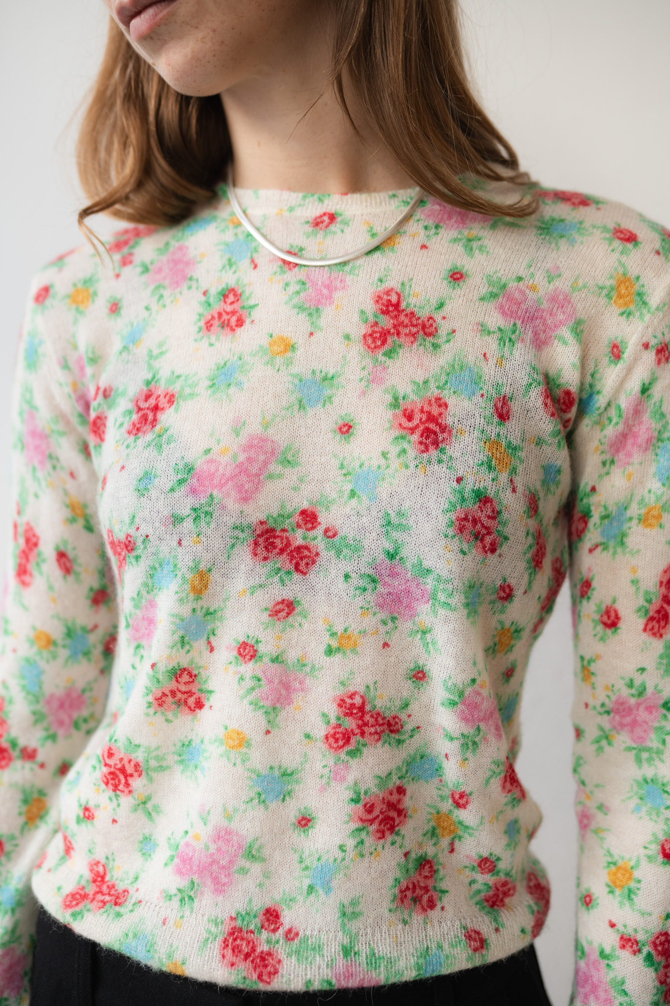 "Bouquet" Print Sweater Lovely